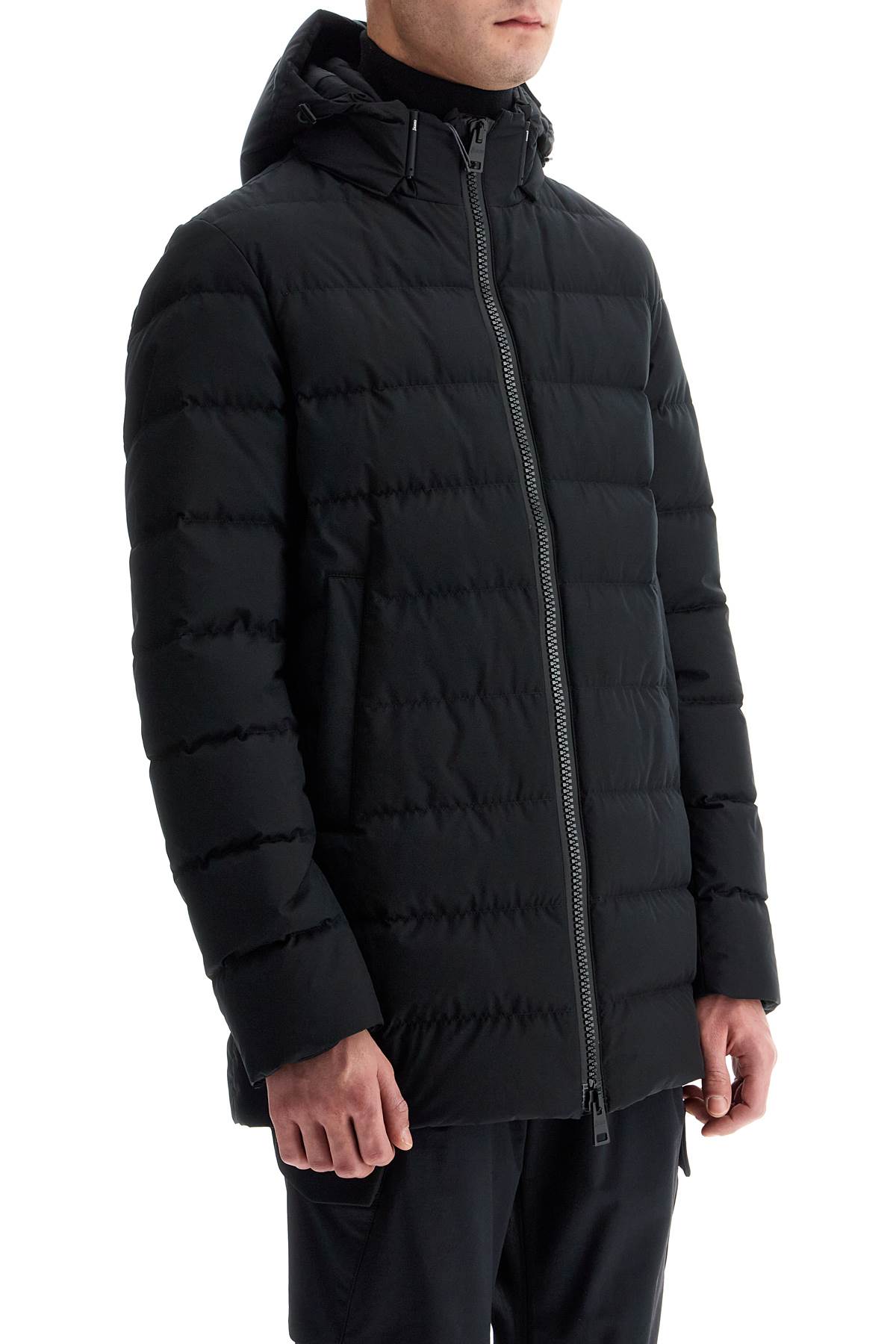 Shop Herno Laminar Laminar Down Jacket In Gore-tex Infinium Windstopper In Black