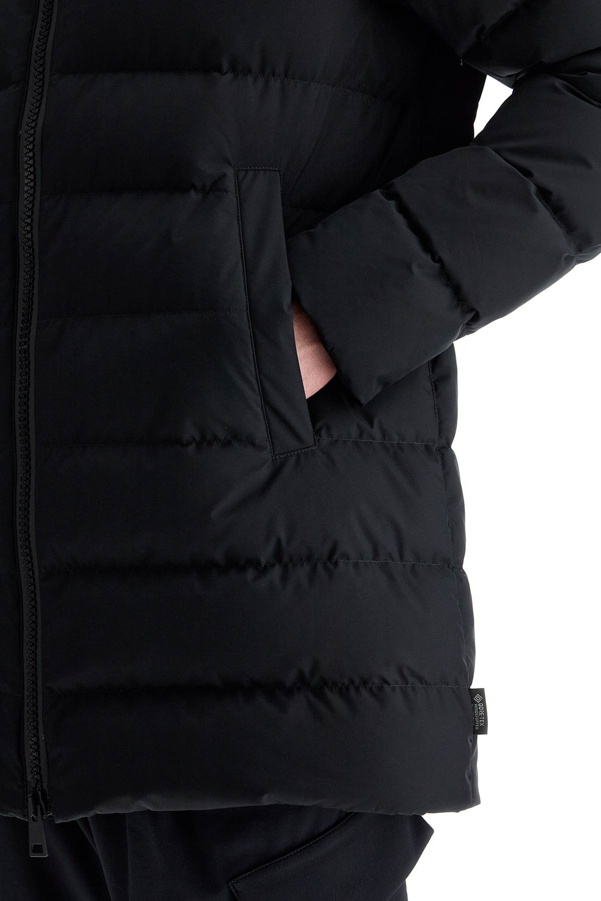 Shop Herno Laminar Laminar Down Jacket In Gore-tex Infinium Windstopper In Black