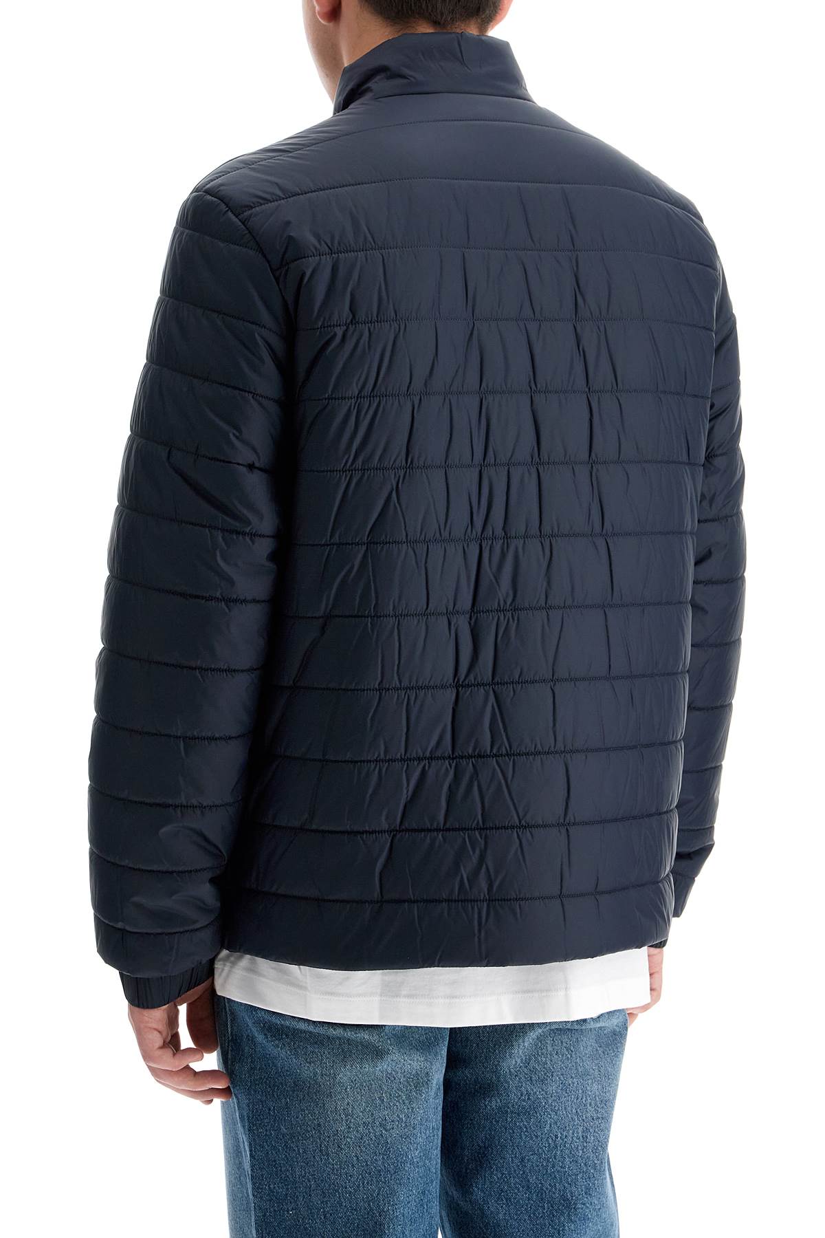 Shop Hugo Lightweight Recycled Nylon Down Jacket In Blue