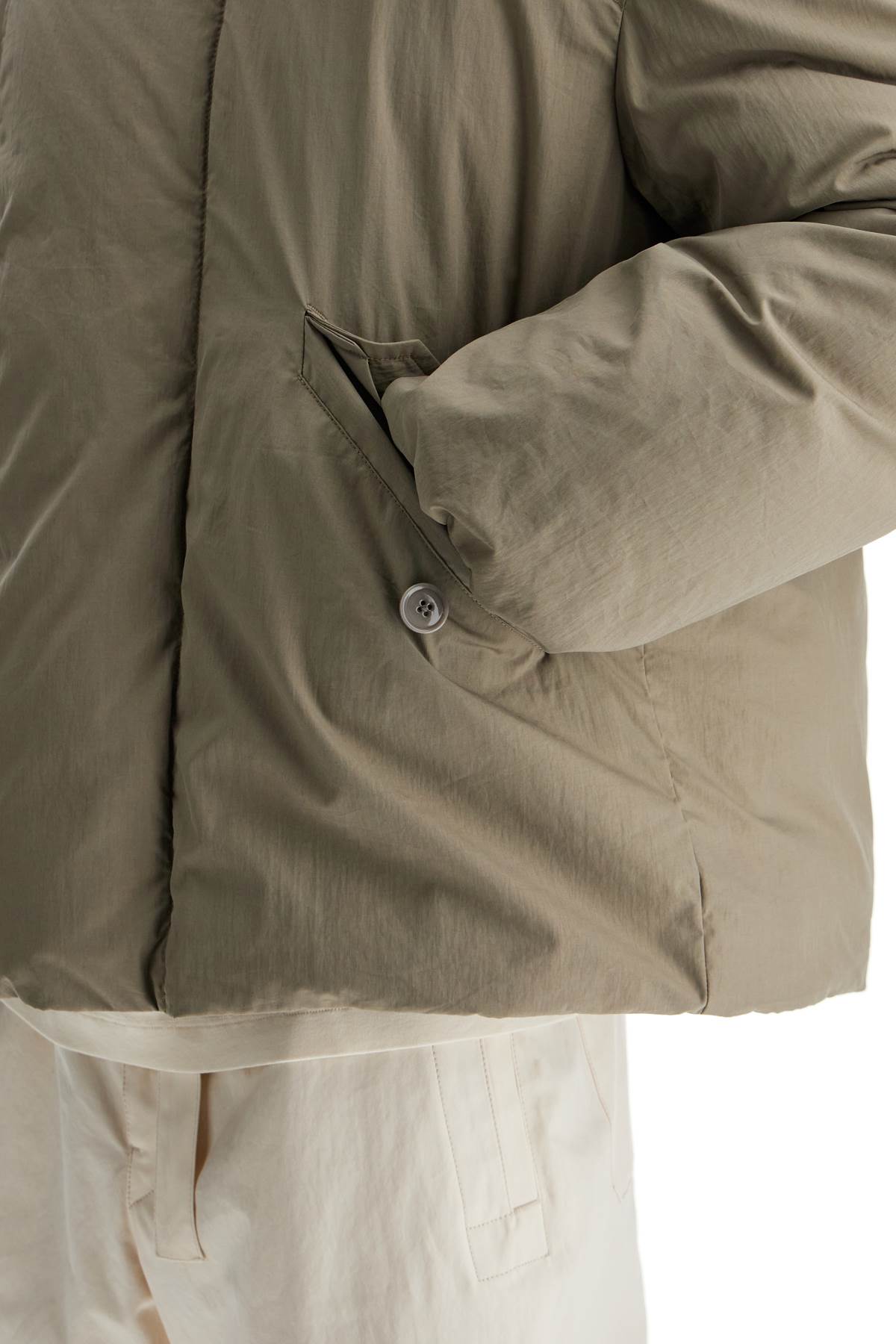 Shop Lemaire Cotton Canvas Down Comforter In Khaki