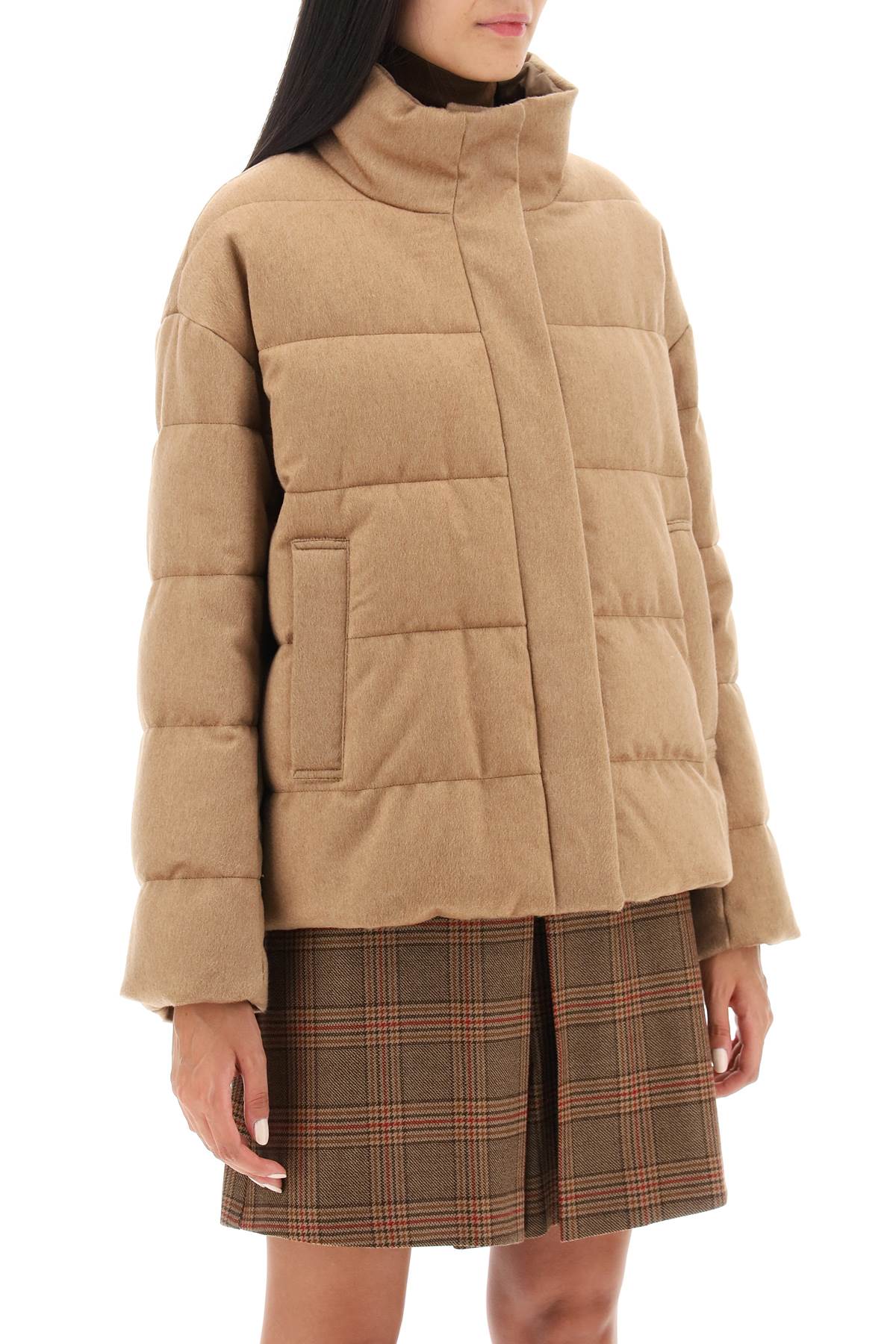 Shop Max Mara The Cube 'donatello' Reversible Puffer Jacket In Beige