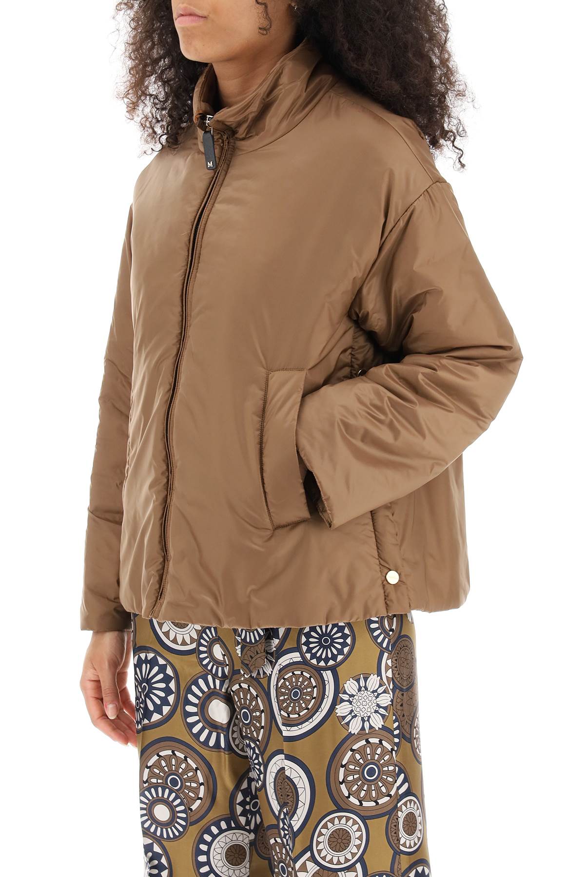 Shop Max Mara The Cube 'matisse' Jacket With Cameluxe Padding In Brown