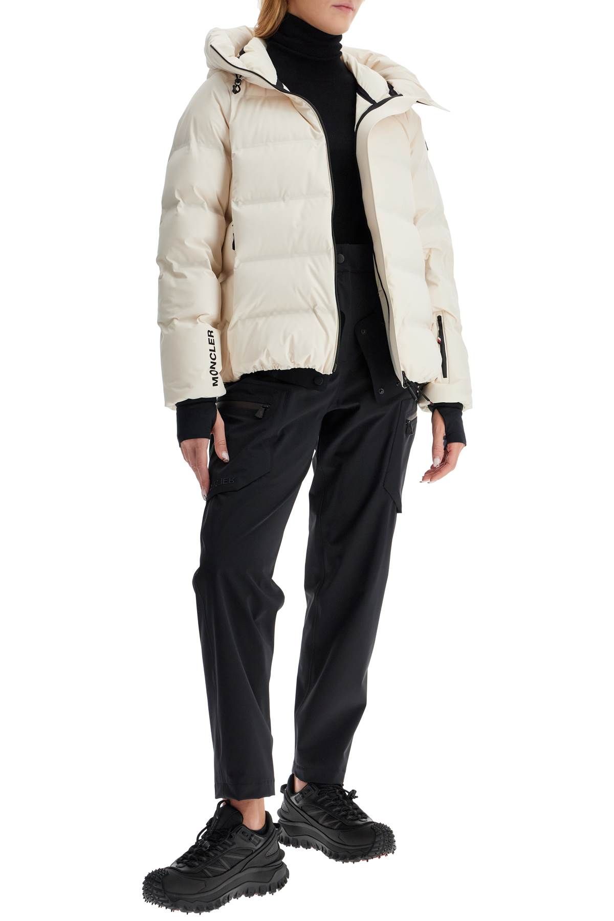 Shop Moncler Suisses Ski Down Jacket In Neutro