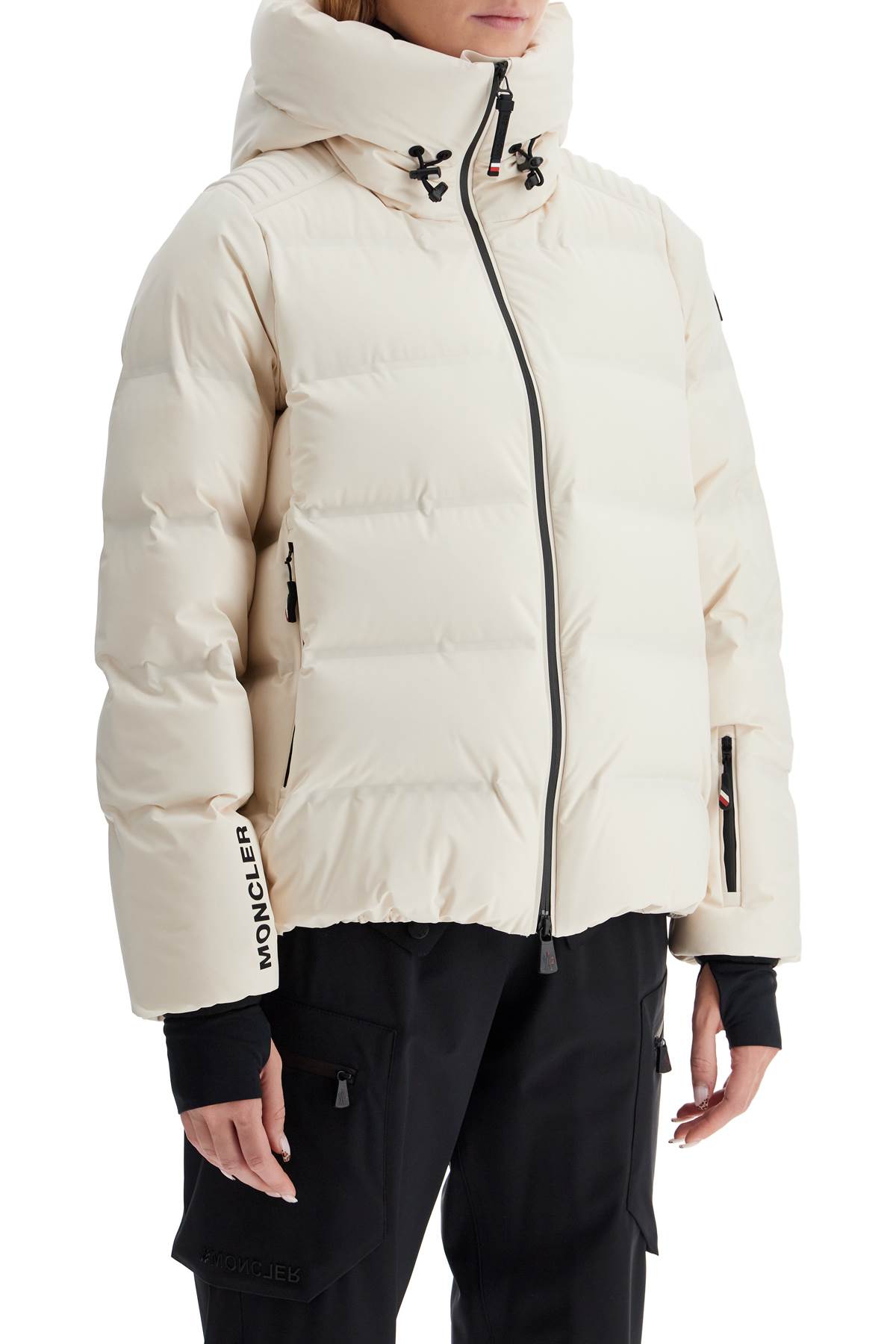 Shop Moncler Suisses Ski Down Jacket In Neutro