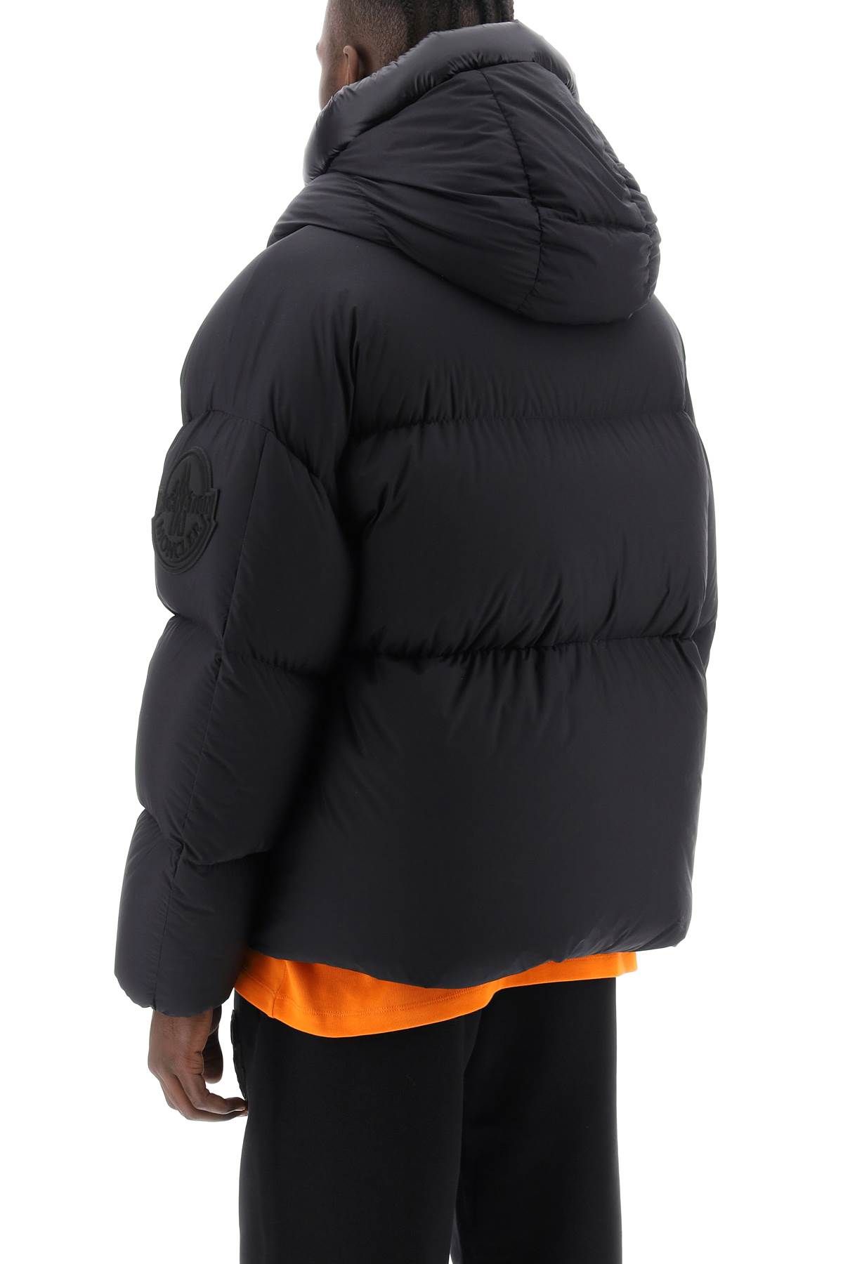 Shop Moncler X Roc Nation By Jay-z Antila Short Puffer Jacket In Black