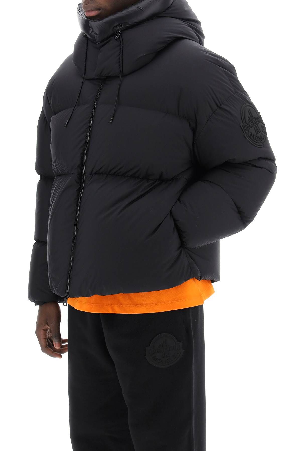 Shop Moncler X Roc Nation By Jay-z Antila Short Puffer Jacket In Black