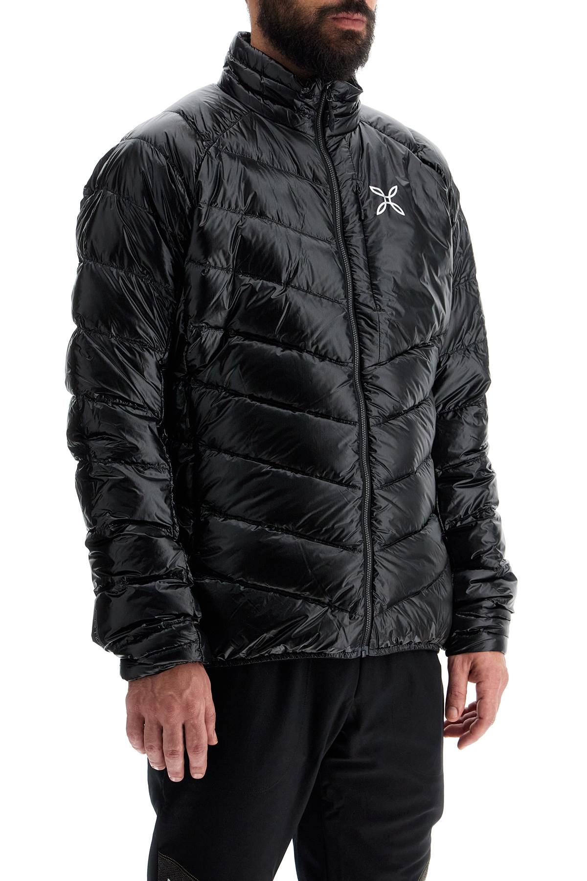 Shop Montura Short Helios Down Jacket In Black