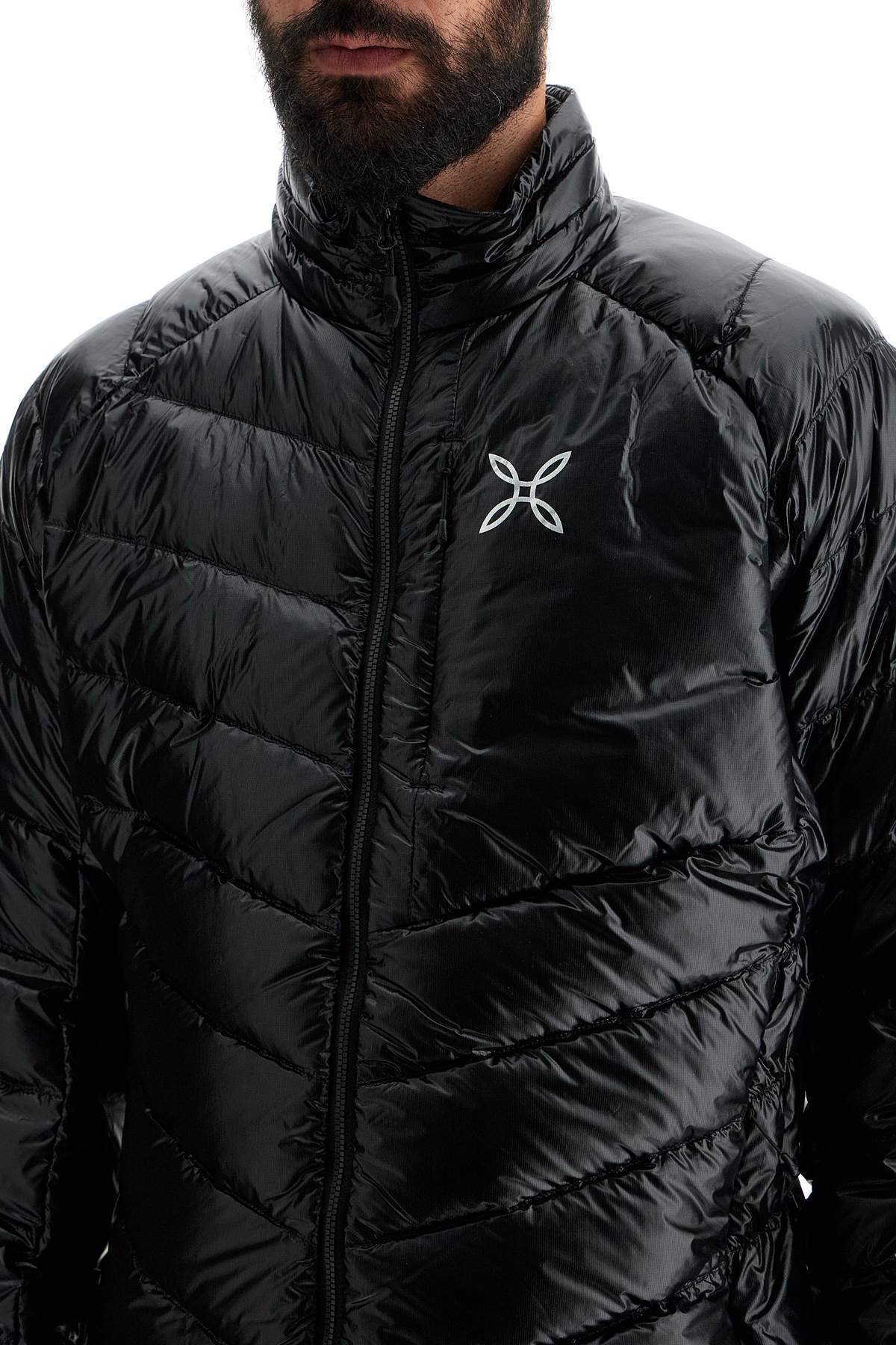 Shop Montura Short Helios Down Jacket In Black