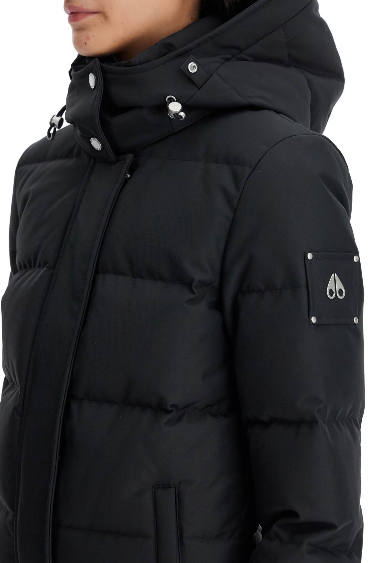 Shop Moose Knuckles Cloud 3q Down Jacket With She In Black