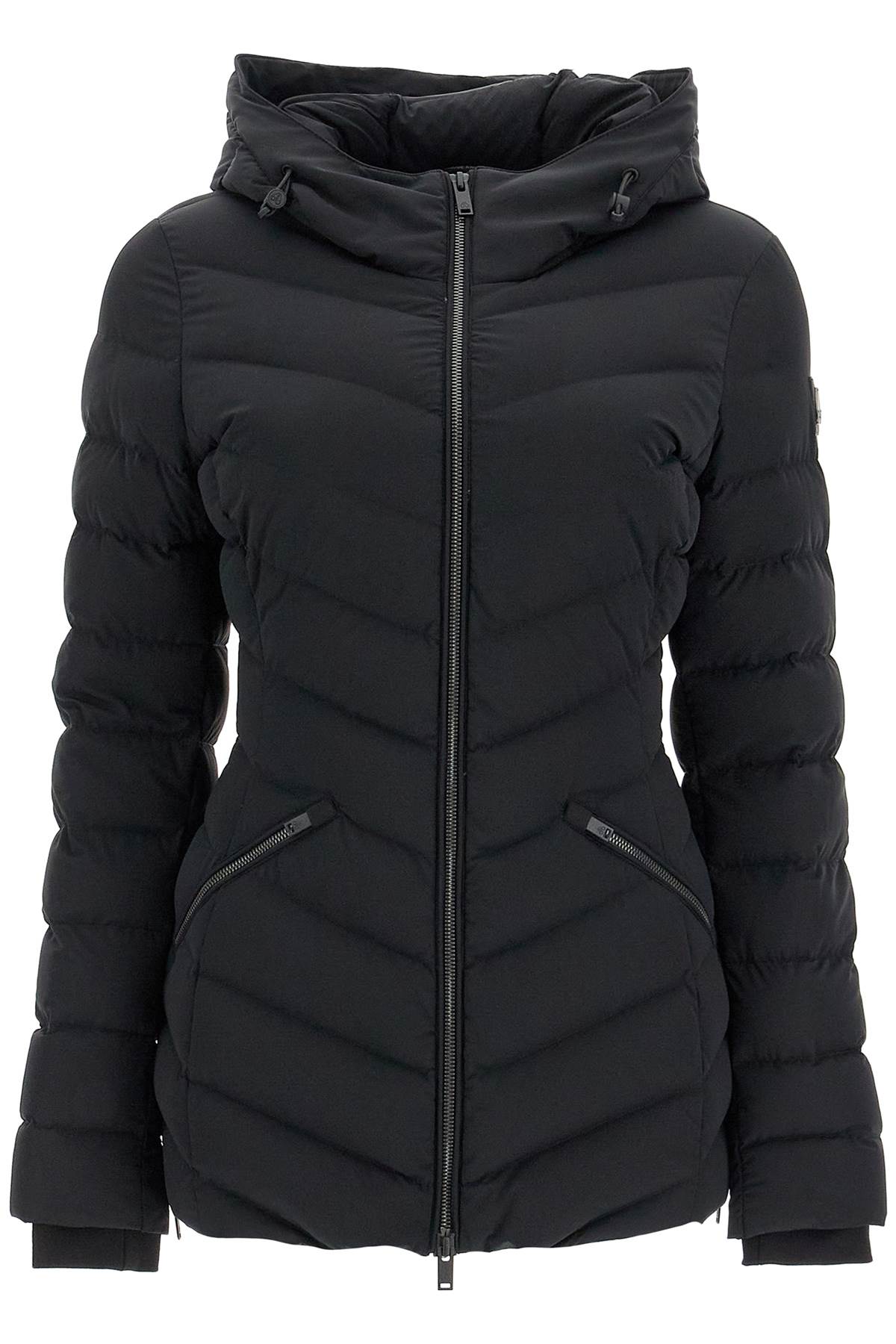 Shop Moose Knuckles Rockcliff Midi Down Jacket In Black