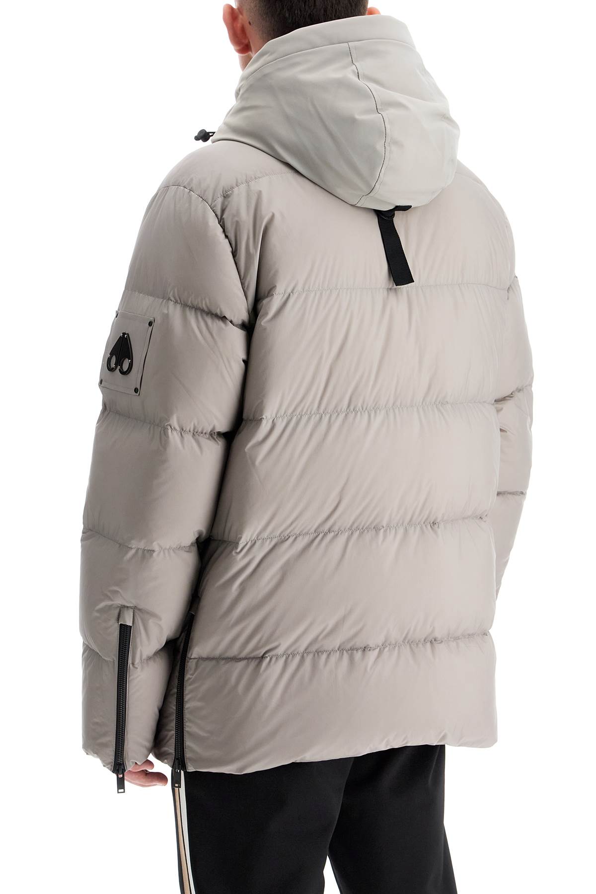 Shop Moose Knuckles Everest 3q Down Jacket With In Grey