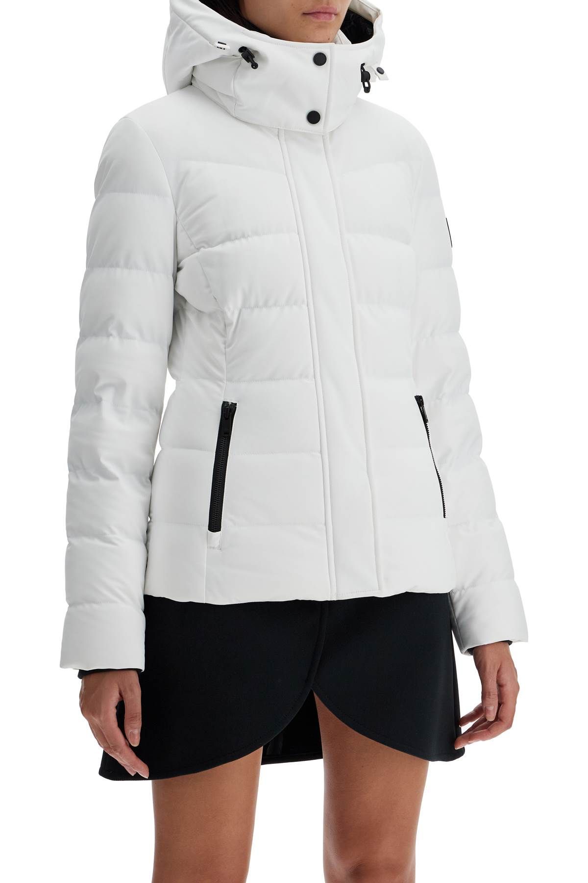 Shop Moose Knuckles Short Betta Down Jacket In White