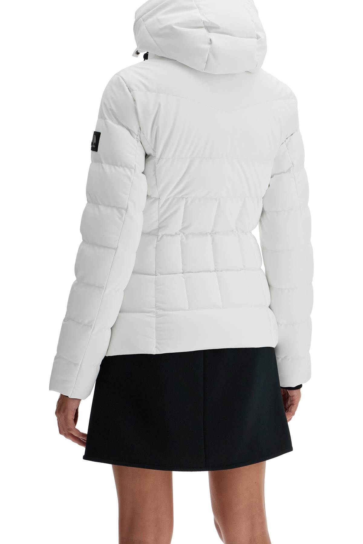 Shop Moose Knuckles Short Betta Down Jacket In White