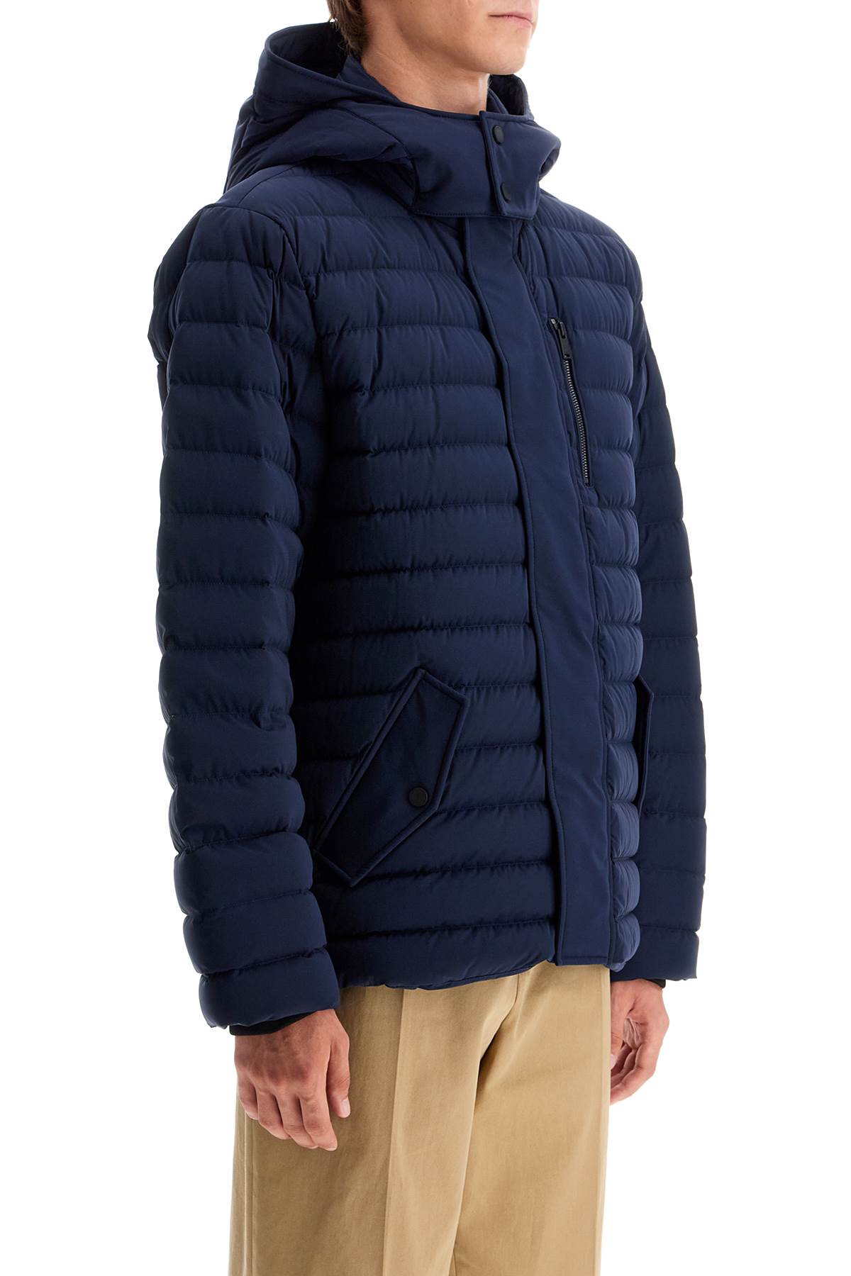 Shop Moose Knuckles "greystone Active Flex Down Jacket In Blue