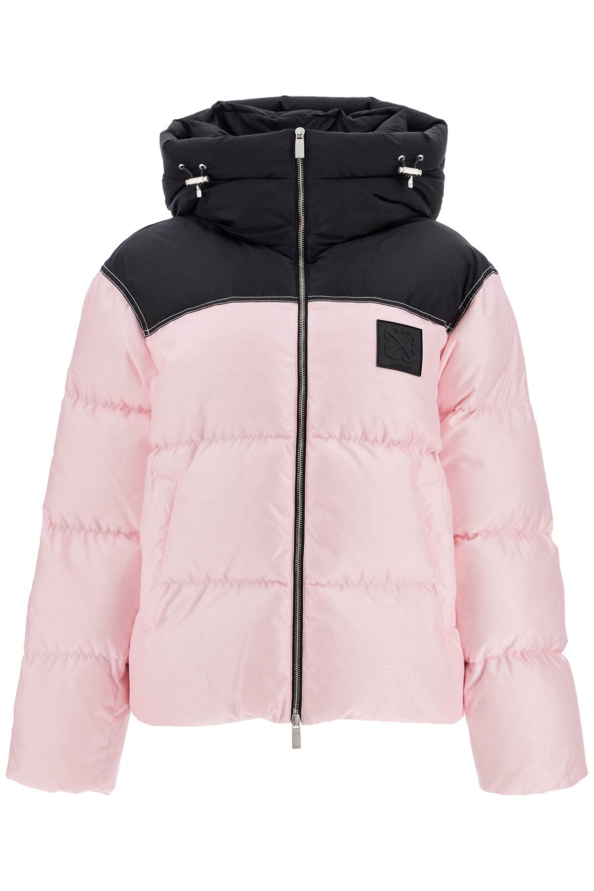 Shop Off-white Oversized Down Jacket With In Pink