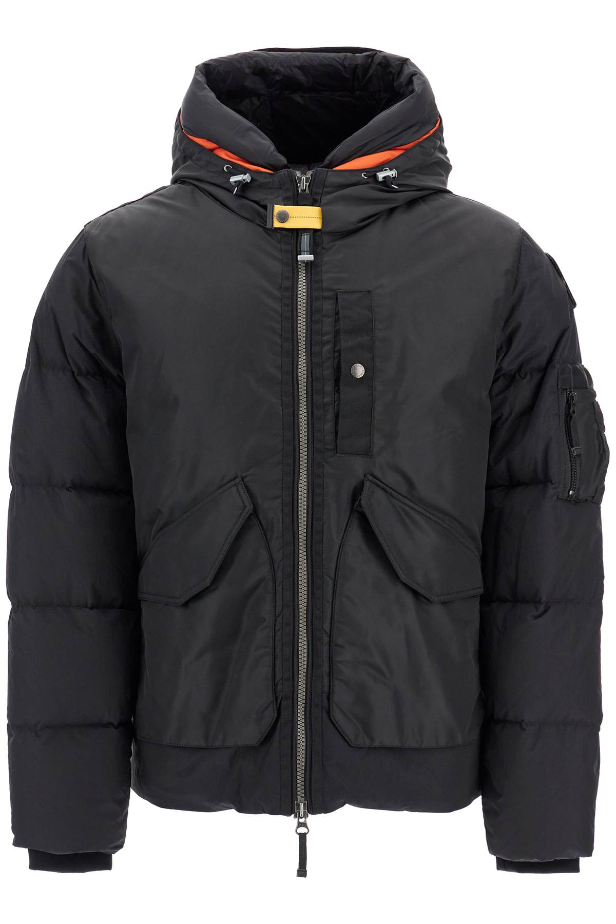 Shop Parajumpers Short Vantage Down Jacket In Black