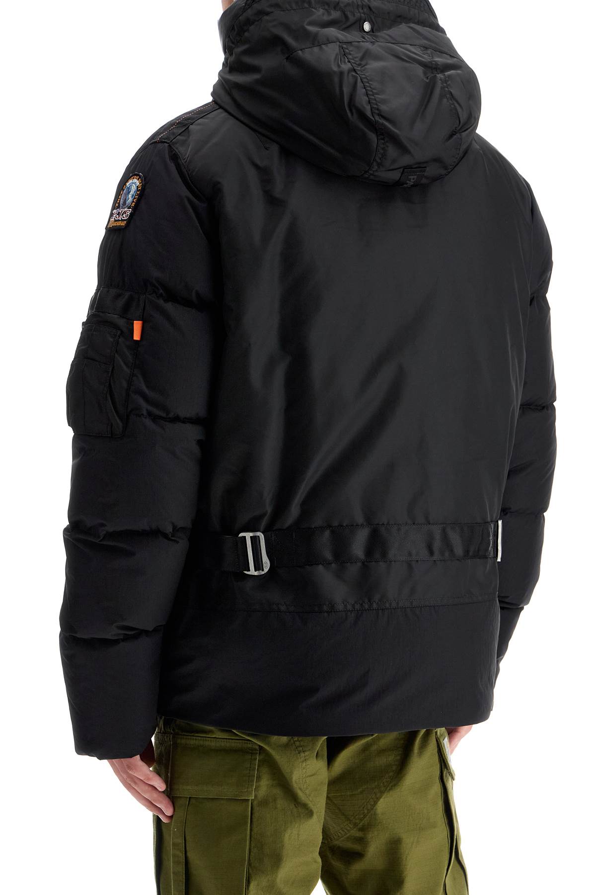 Shop Parajumpers Short Vantage Down Jacket In Black