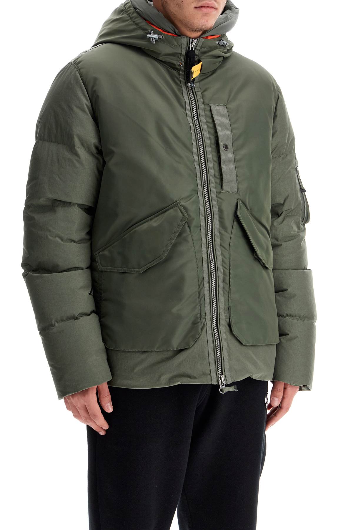 Shop Parajumpers Short Vantage Down Jacket In Green