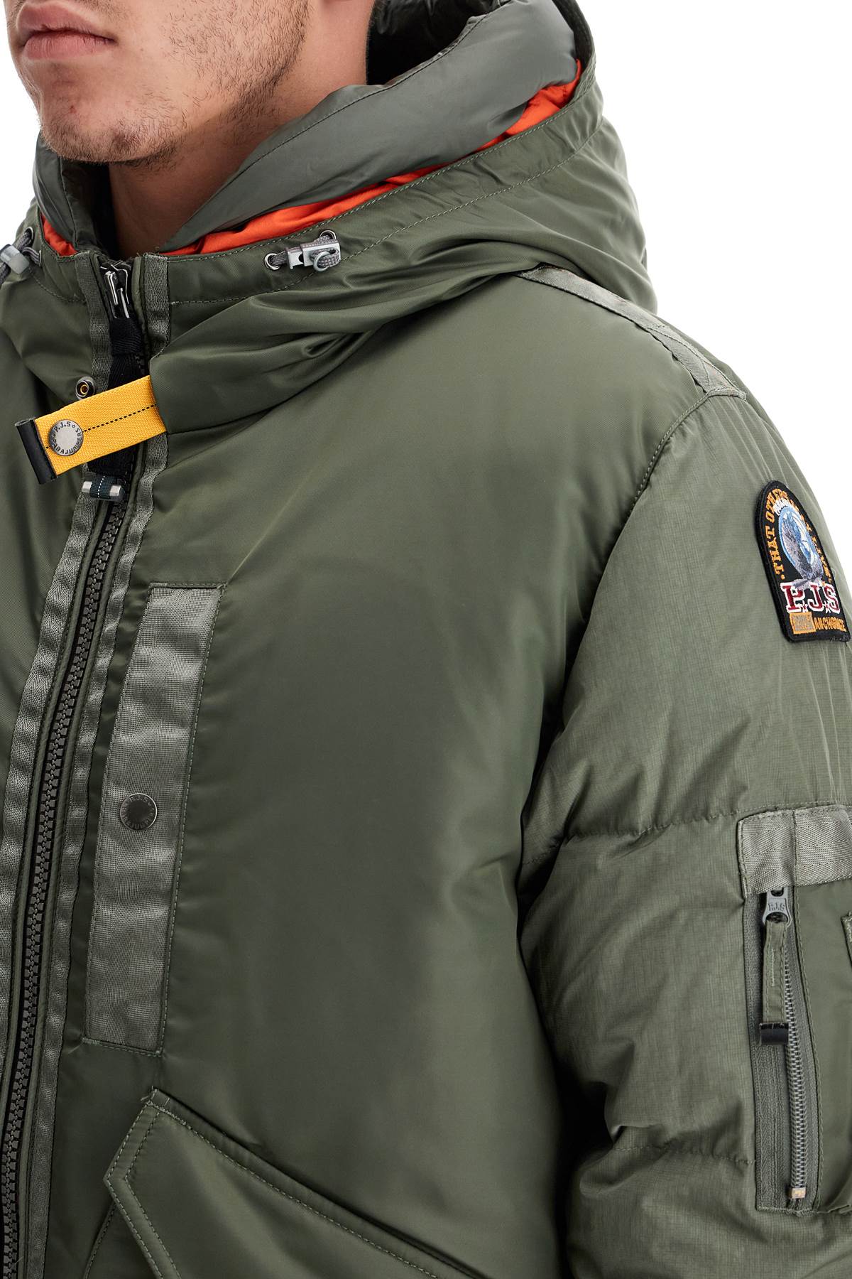 Shop Parajumpers Short Vantage Down Jacket In Green