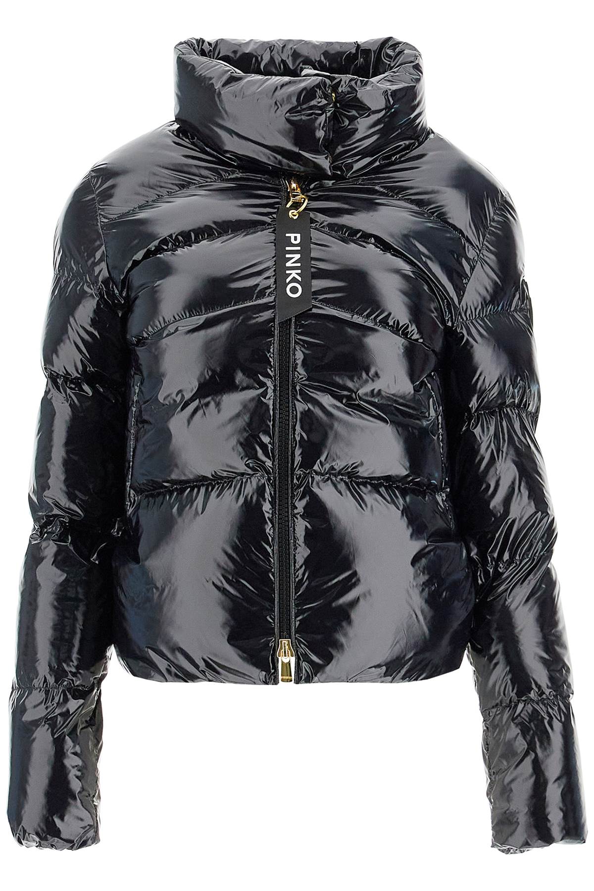 Shop Pinko "crystal Nylon Down Jacket" In Black