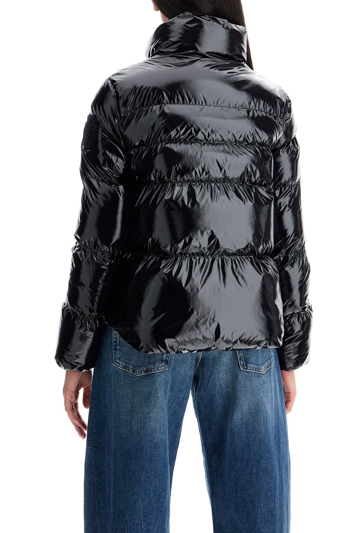 Shop Pinko "crystal Nylon Down Jacket" In Black