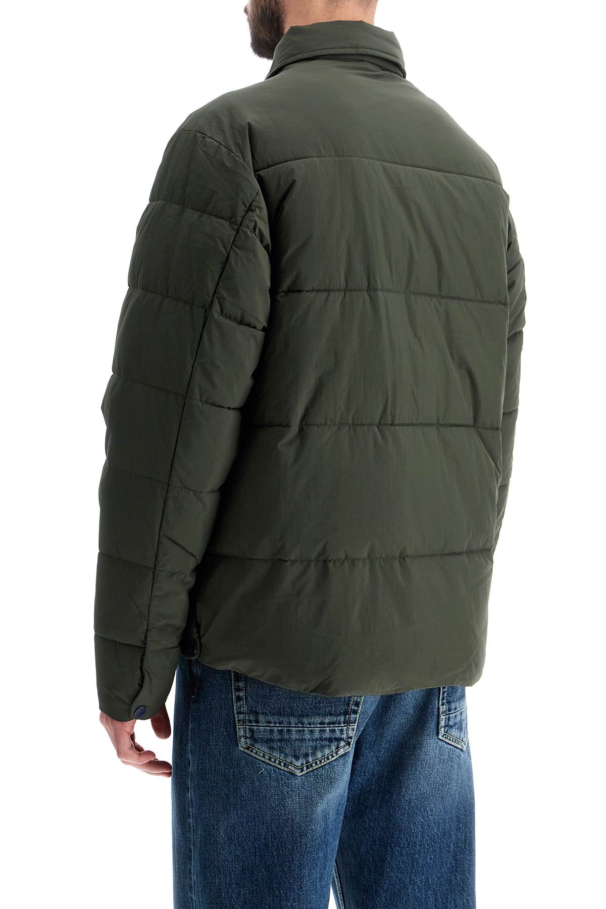 Shop Ps By Paul Smith Lightweight Recycled Nylon Down Jacket In Khaki