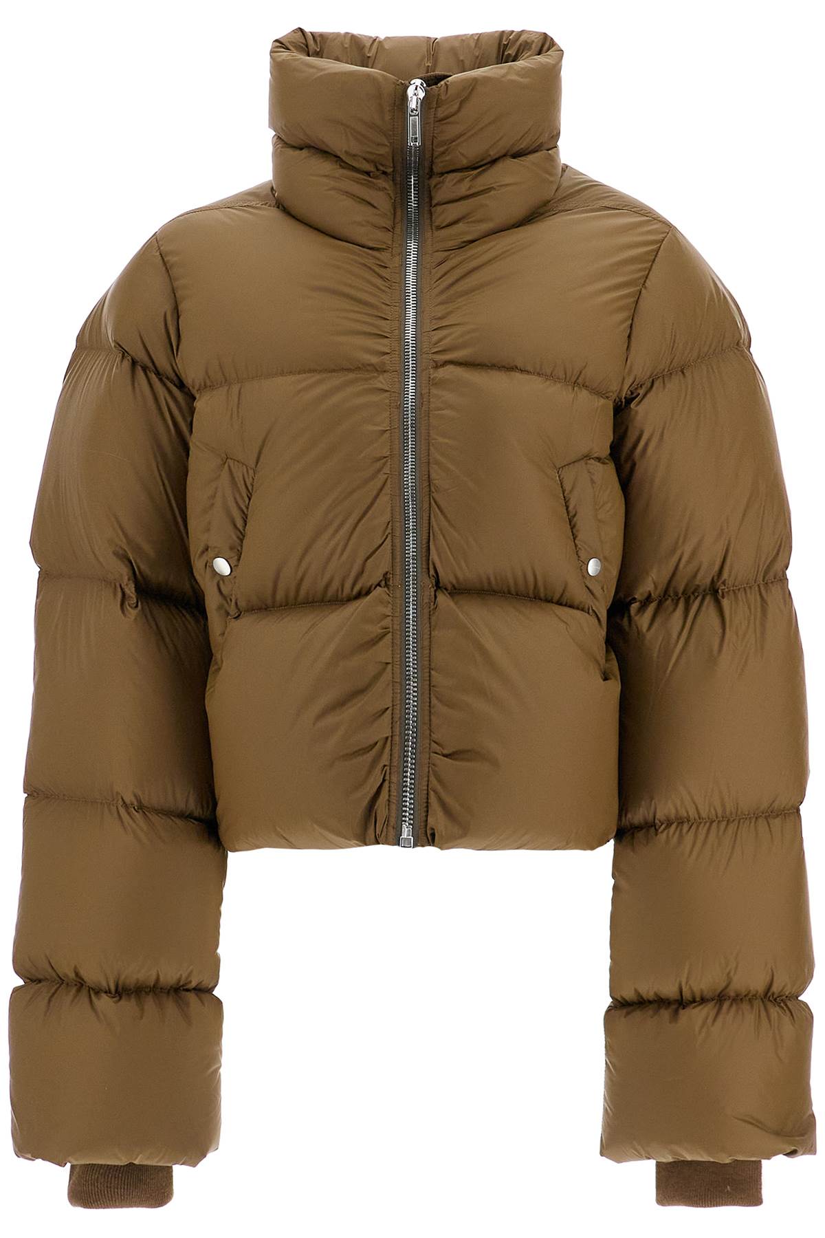 Shop Rick Owens Short Turtle Down Jacket In Khaki