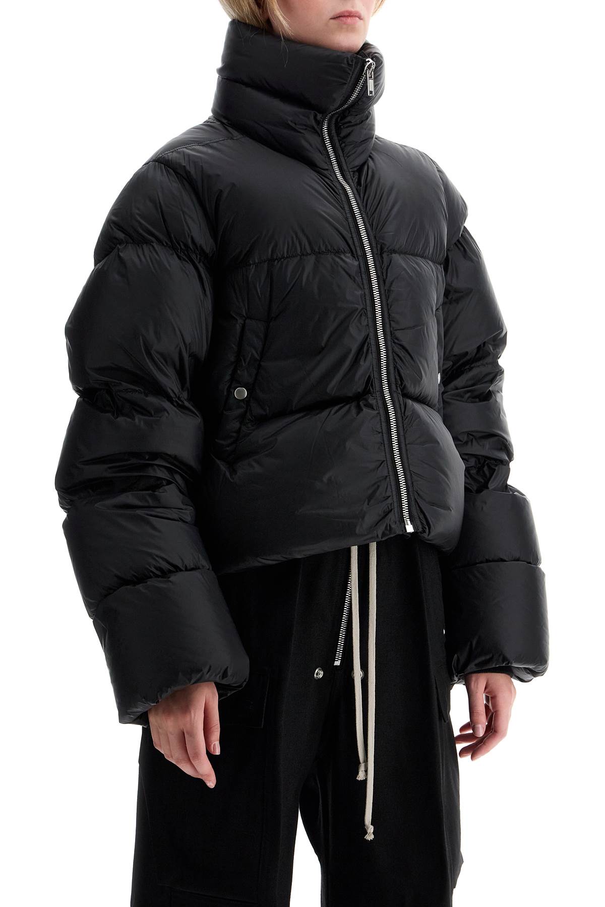 Shop Rick Owens Short Turtle Down Jacket In Black