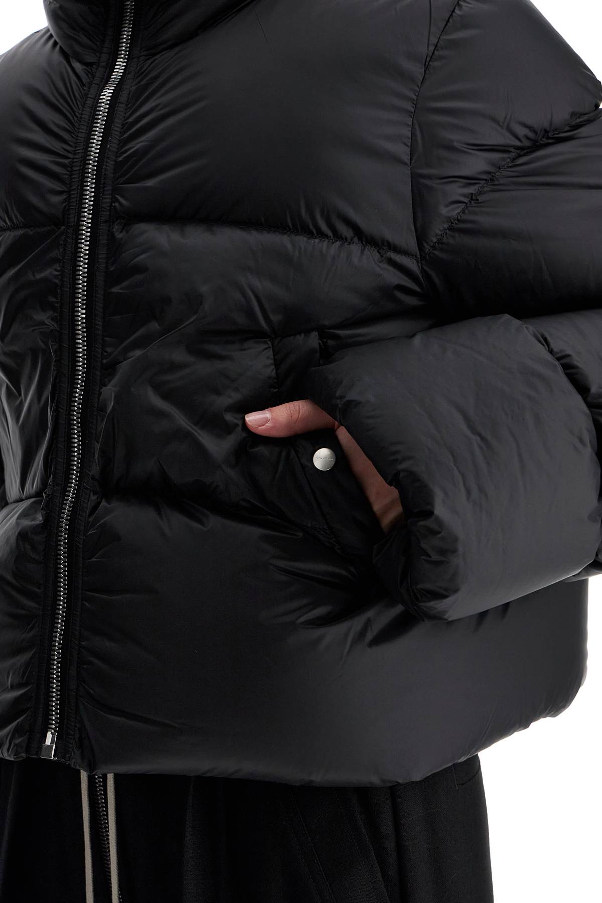 Shop Rick Owens Short Turtle Down Jacket In Black