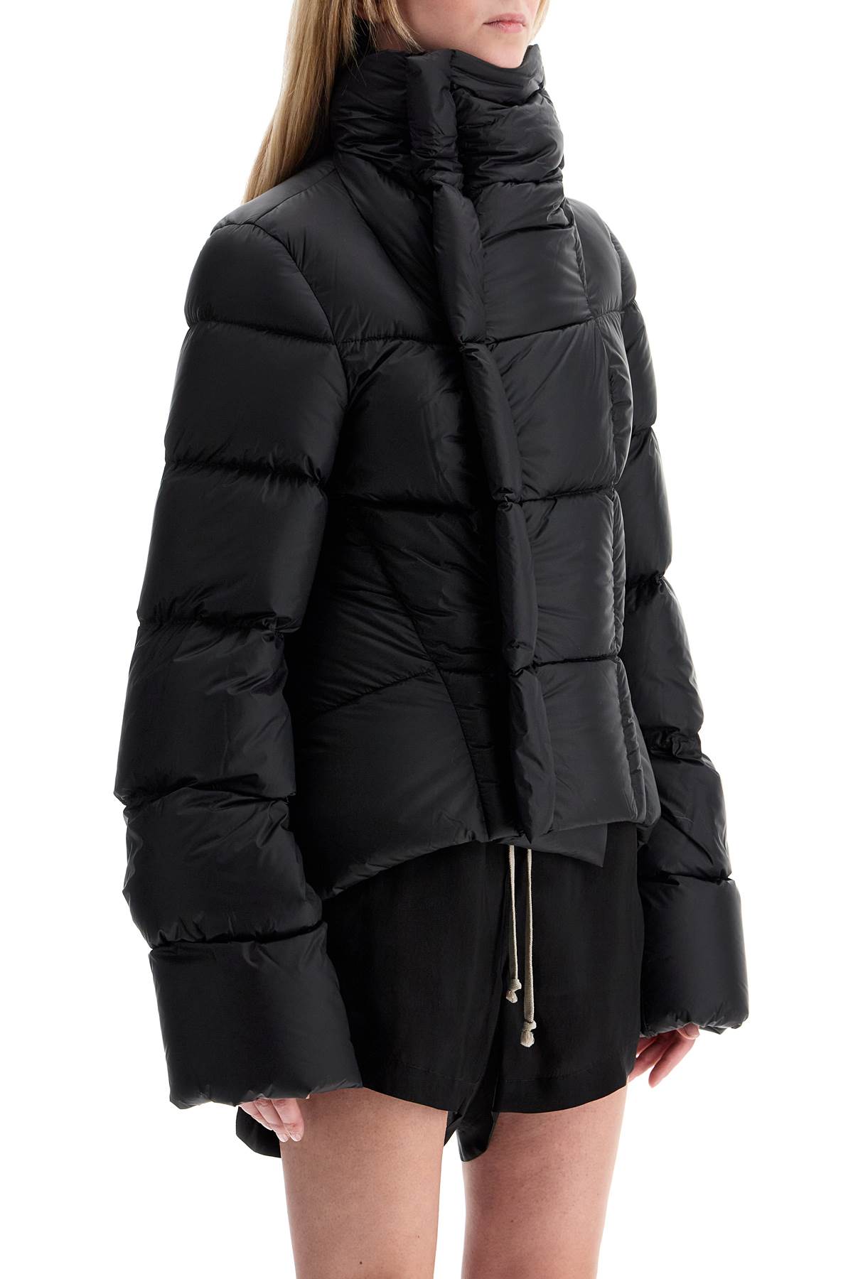 Shop Rick Owens Short Naska Down Jacket In Black