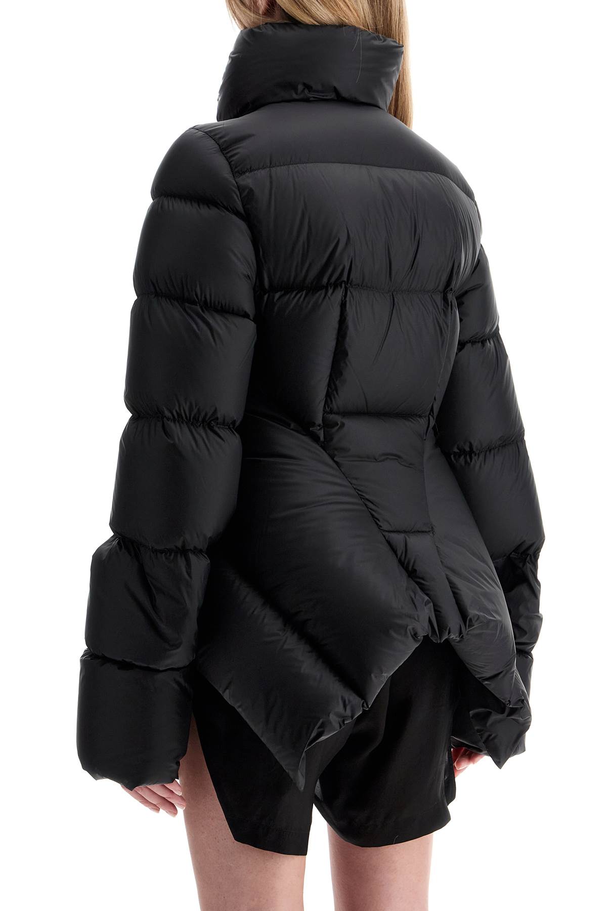 Shop Rick Owens Short Naska Down Jacket In Black