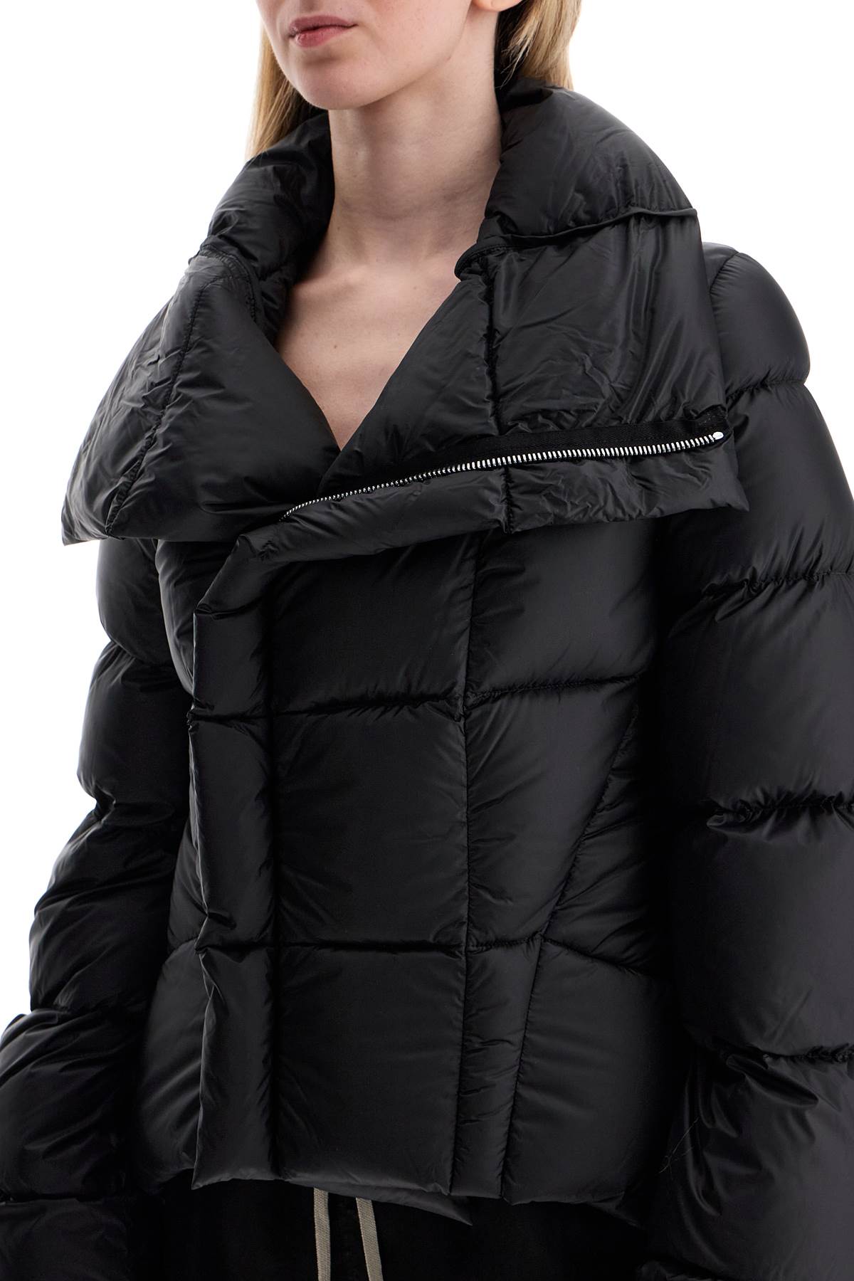 Shop Rick Owens Short Naska Down Jacket In Black