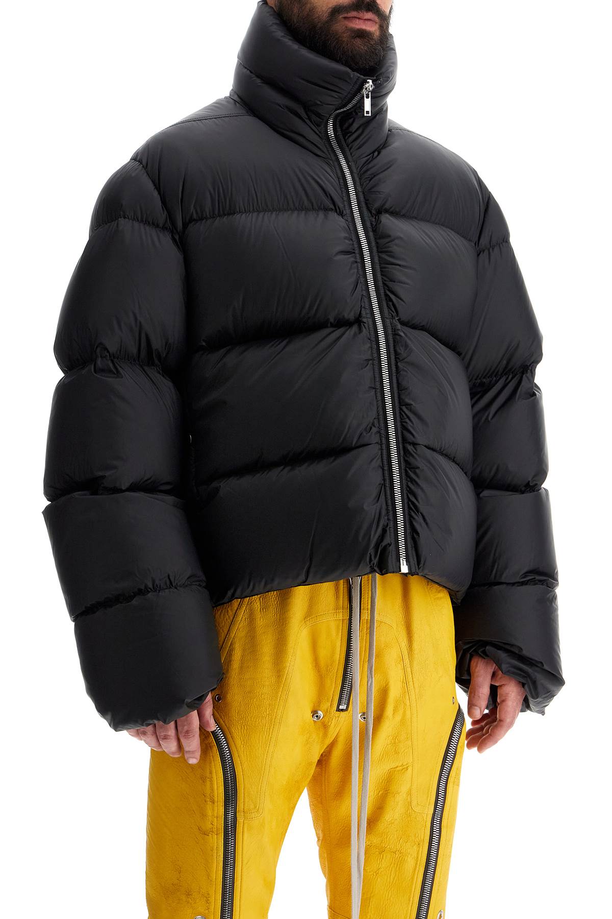 Shop Rick Owens Short Turtle Jkt Down Jacket In Black