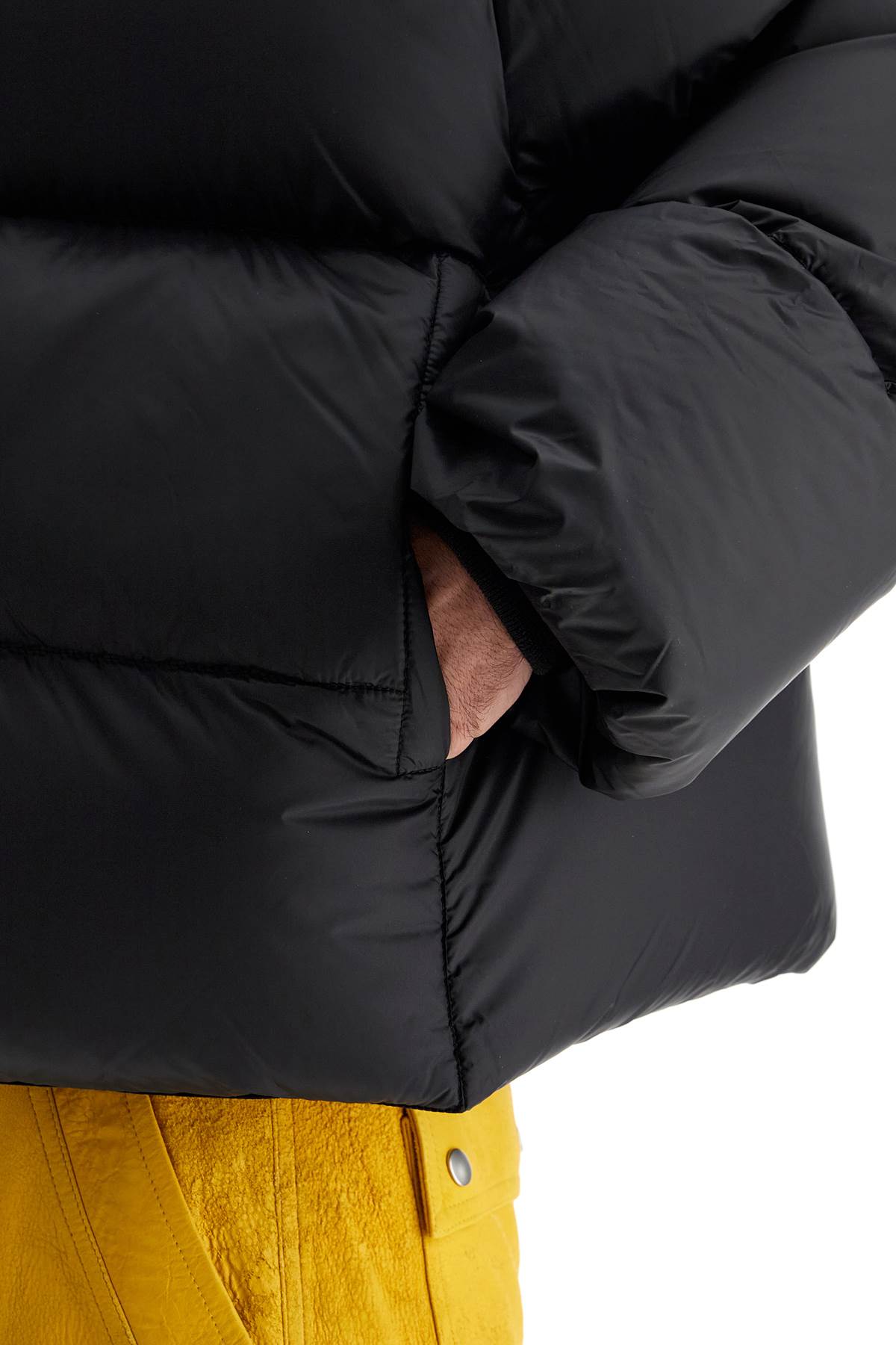 Shop Rick Owens Short Turtle Jkt Down Jacket In Black