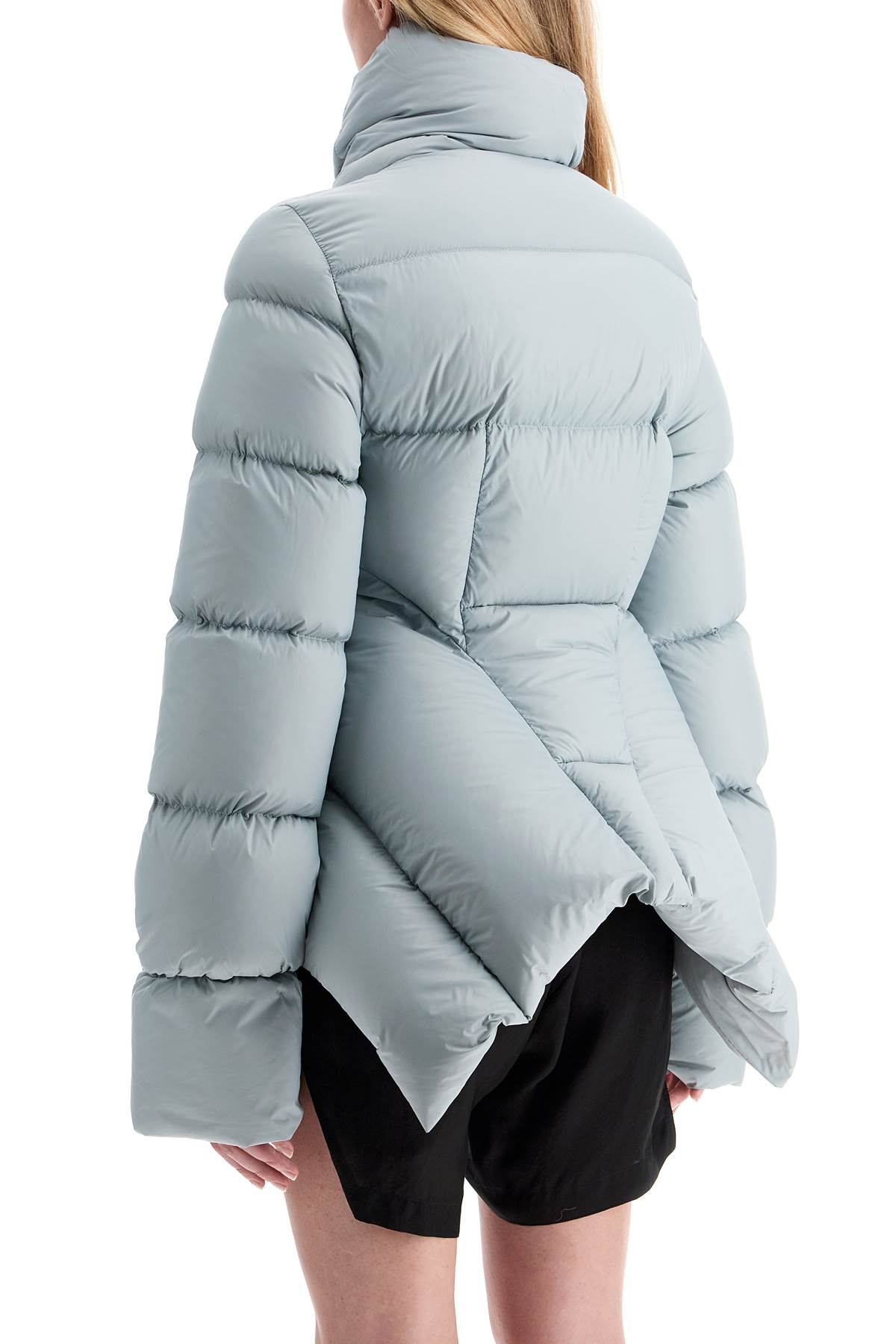 Shop Rick Owens Short Naska Down Jacket In Light Blue