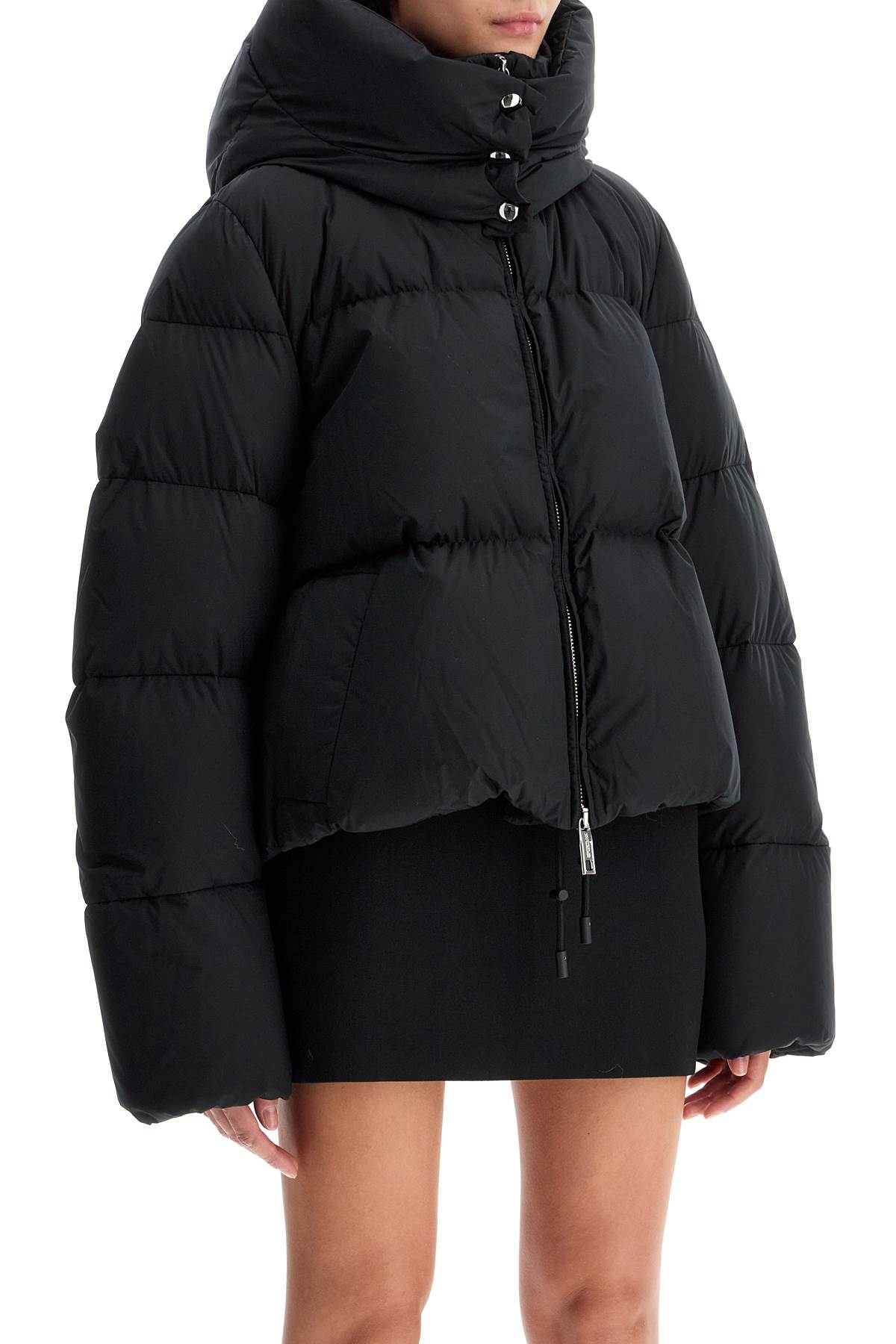 Shop Sportmax Short Oversized Beira Down Jacket In Black