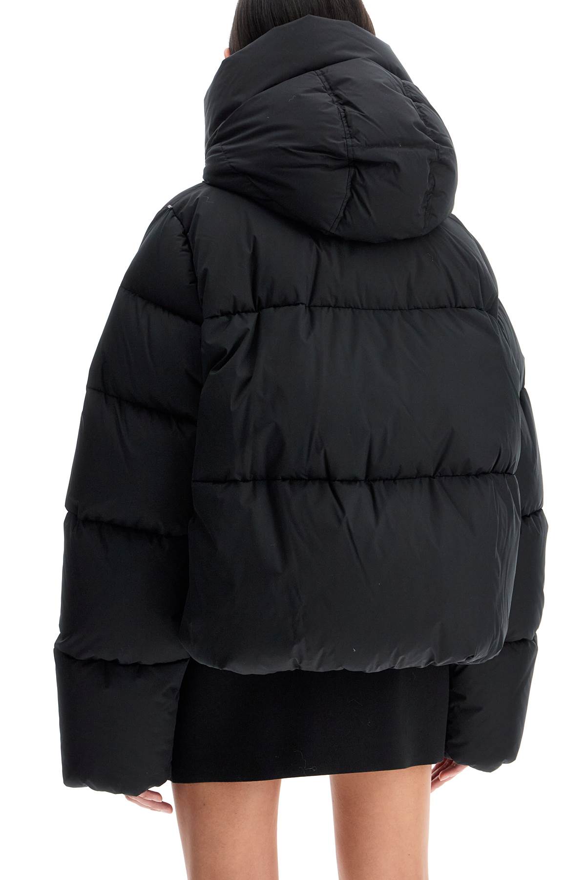 Shop Sportmax Short Oversized Beira Down Jacket In Black