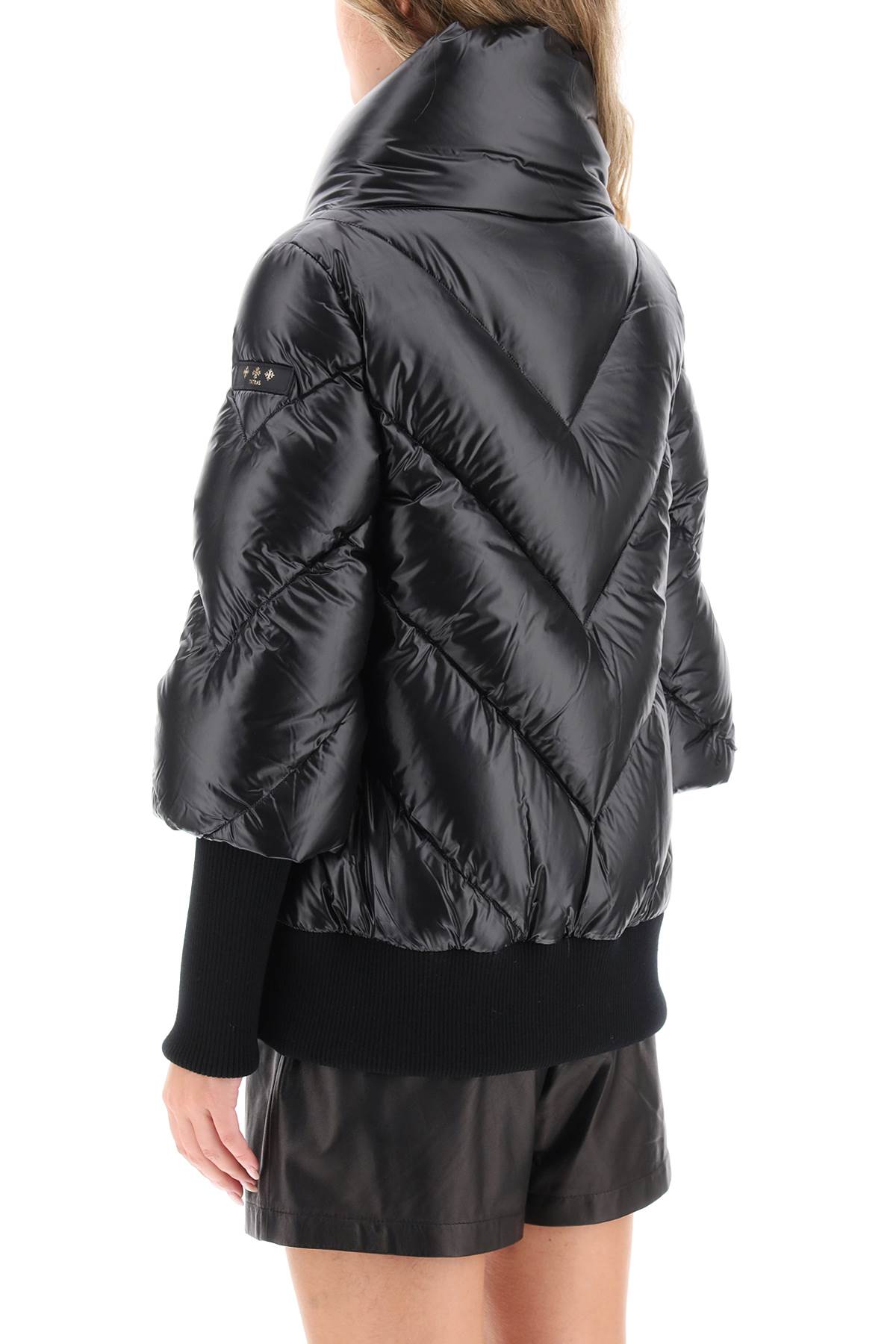 Shop Tatras Tuyukke Cowl-neck Puffer Jacket In Black
