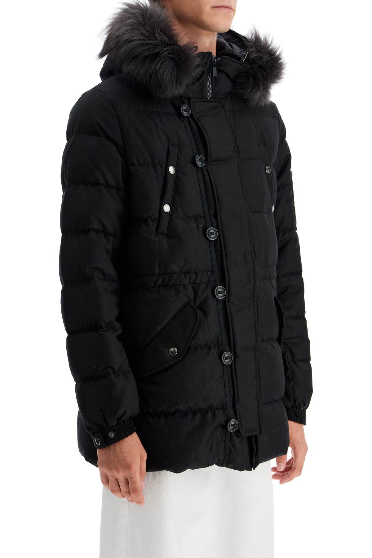 Shop Tatras Down Jacket With Wool And Silk Lining In Black