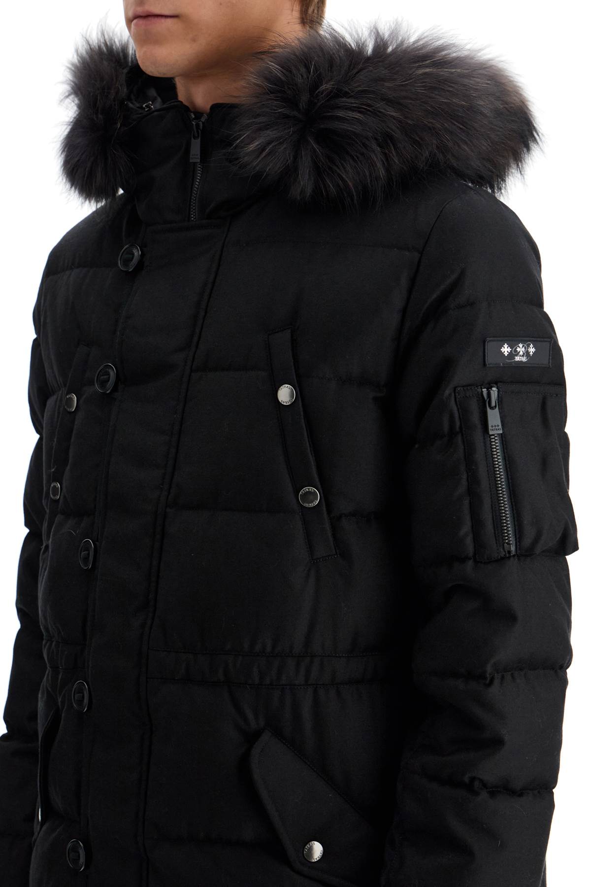 Shop Tatras Down Jacket With Wool And Silk Lining In Black