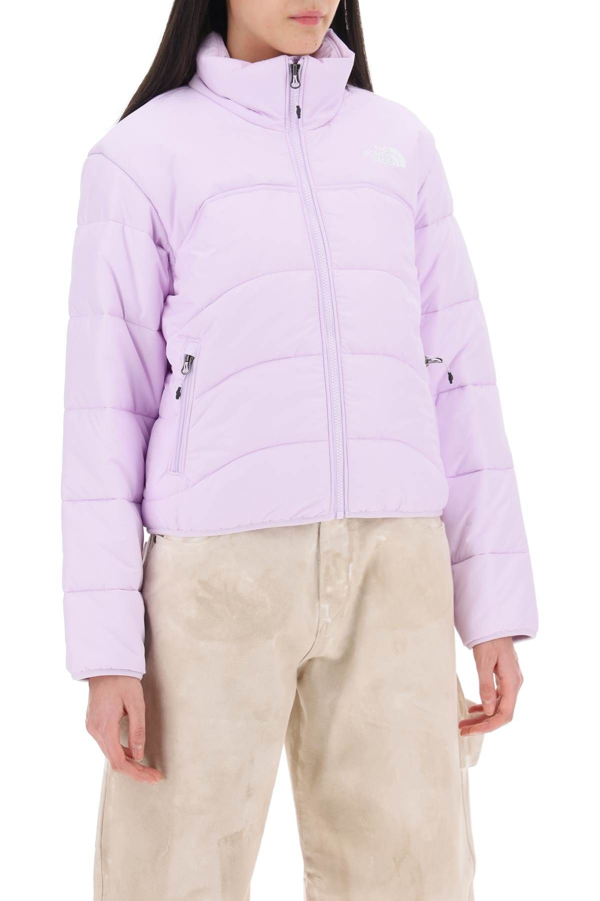 Shop The North Face 'elements' Short Puffer Jacket In Purple