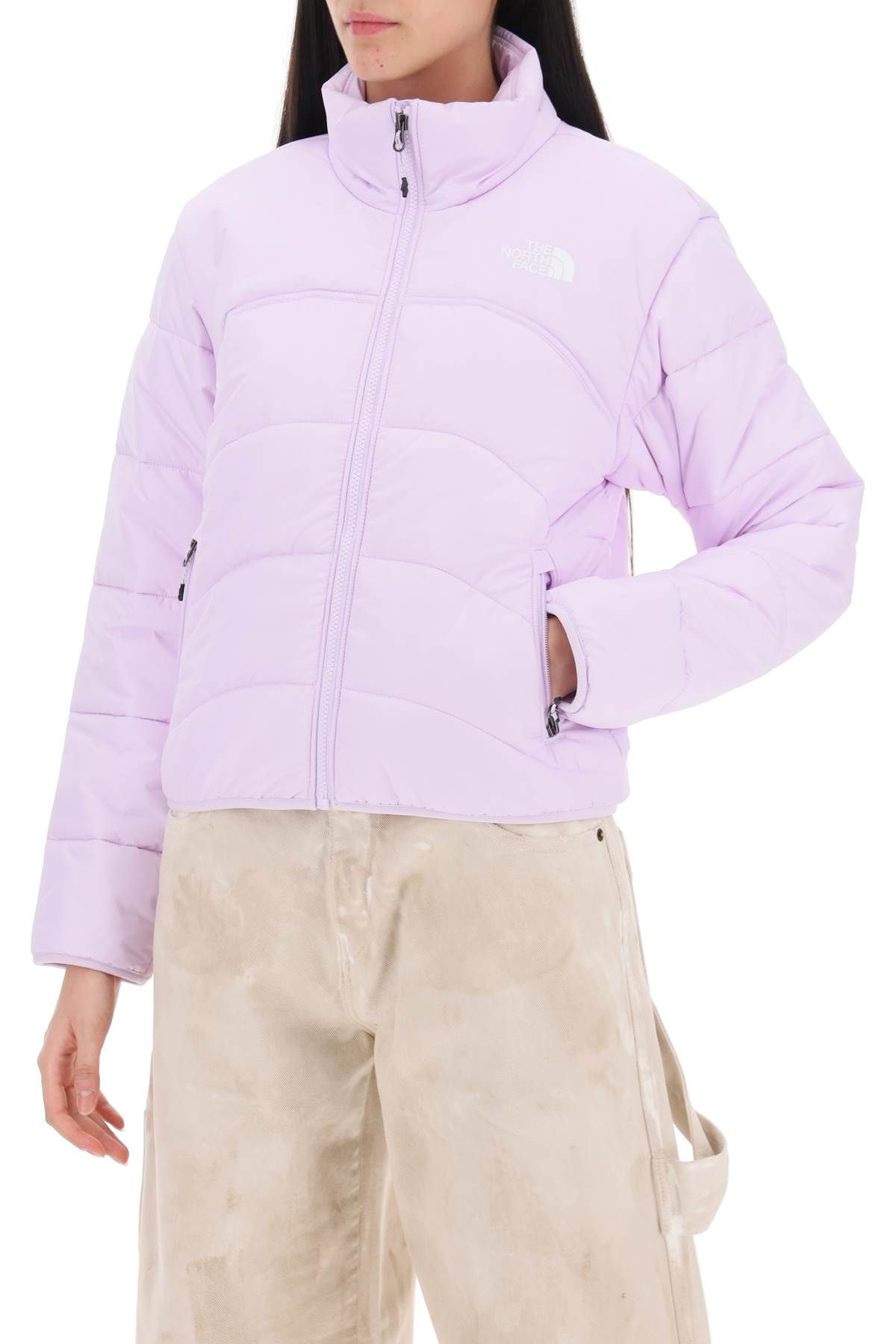 Shop The North Face 'elements' Short Puffer Jacket In Purple