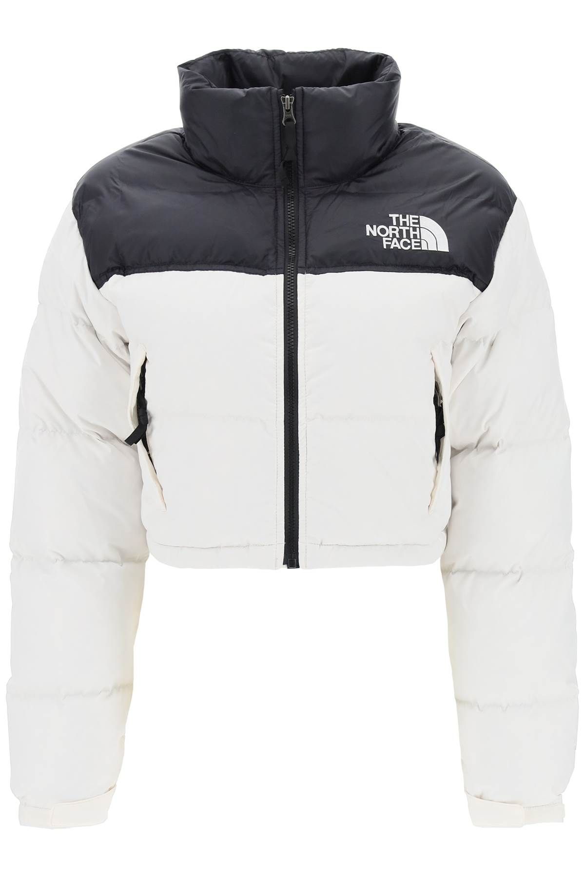 Shop The North Face 'nuptse' Cropped Down Jacket In White