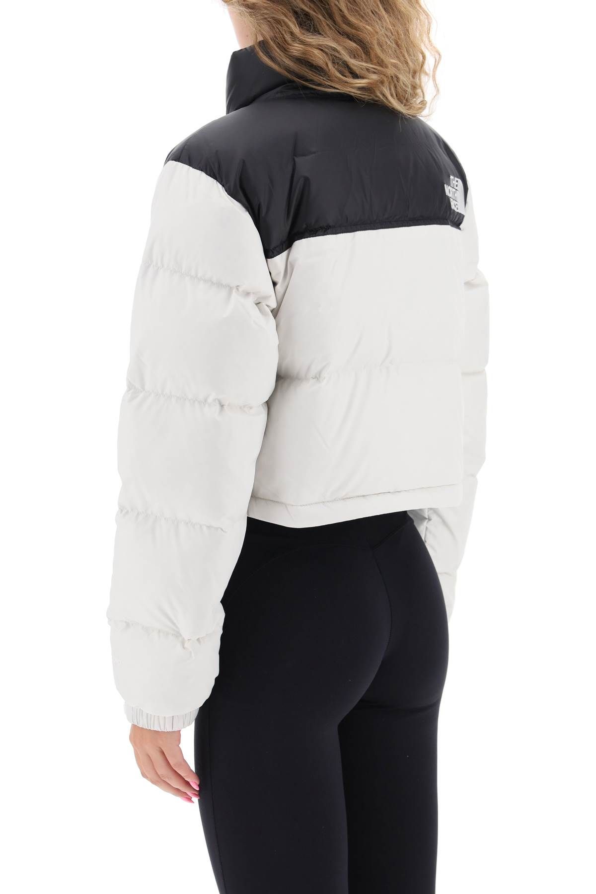 Shop The North Face 'nuptse' Cropped Down Jacket In White