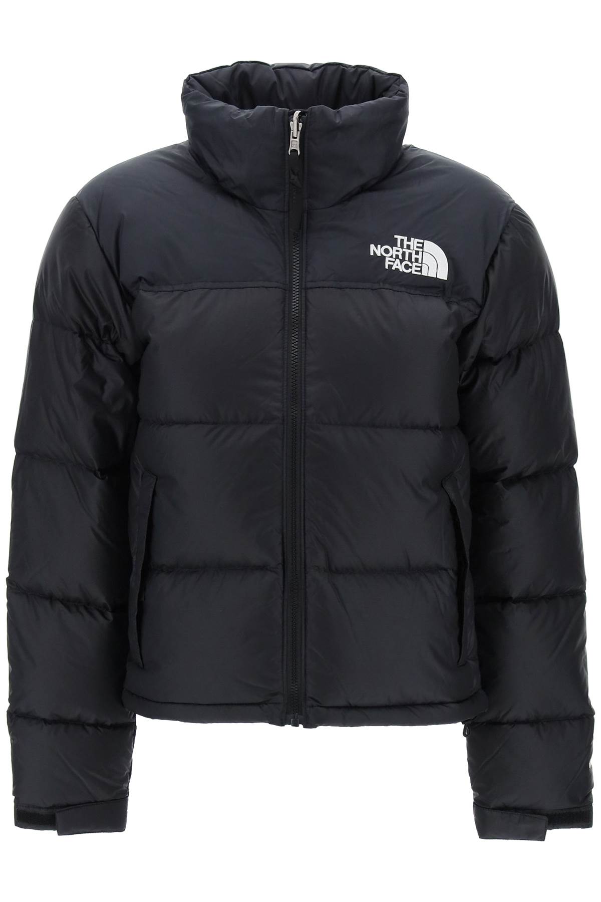 Shop The North Face Ripstop Nylon Nuptse Cropped Down Jacket In Black