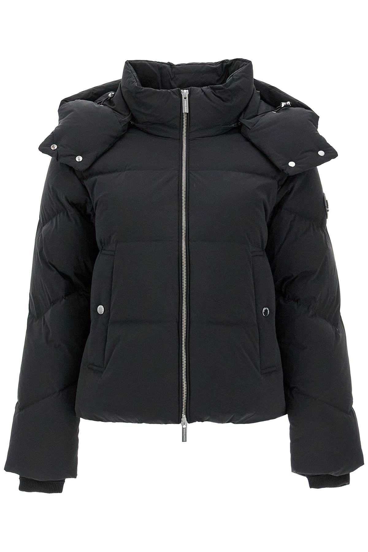 Shop Woolrich Short Alsea Down Jacket In Black