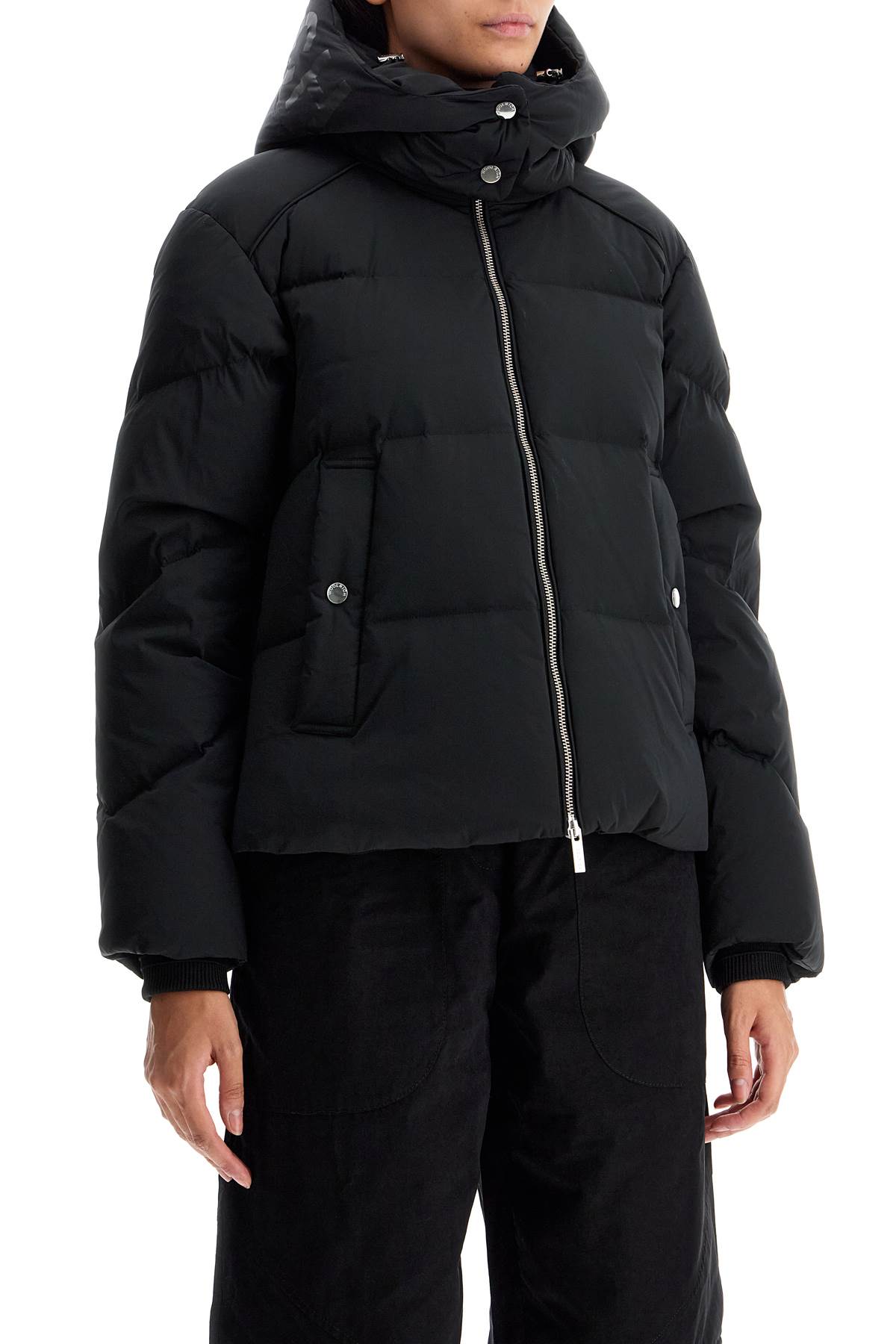 Shop Woolrich Short Alsea Down Jacket In Black