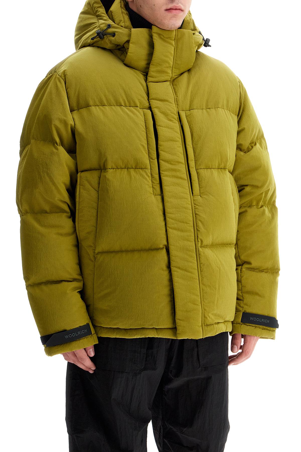 Shop Woolrich Short Ripstop Olmetex Down In Green