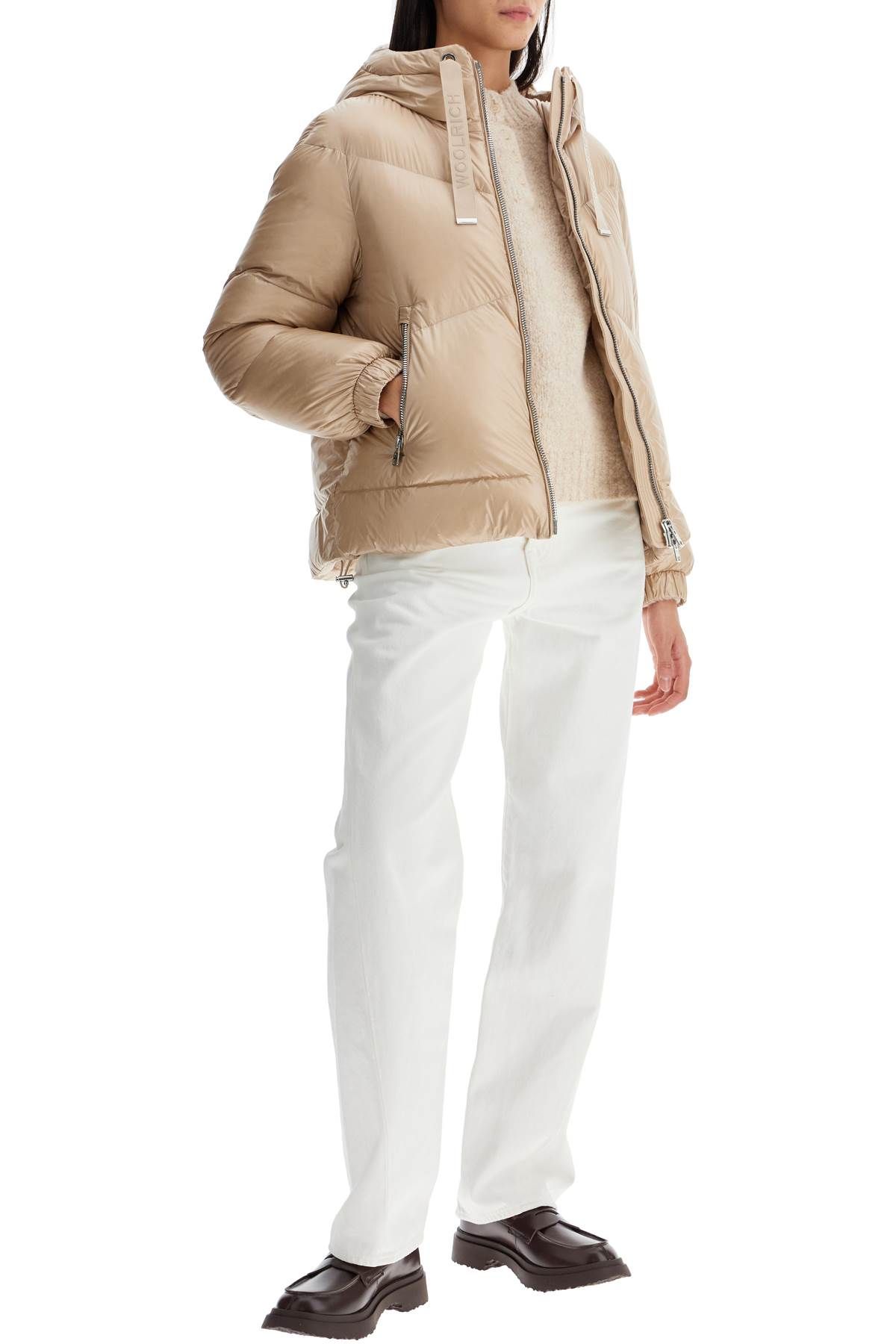 Shop Woolrich 'shiny Nylon Aliquipp In Beige