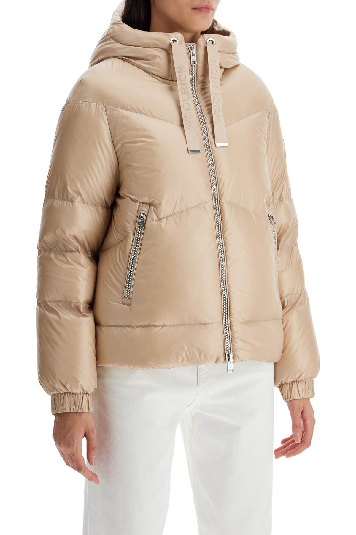 Shop Woolrich 'shiny Nylon Aliquipp In Beige